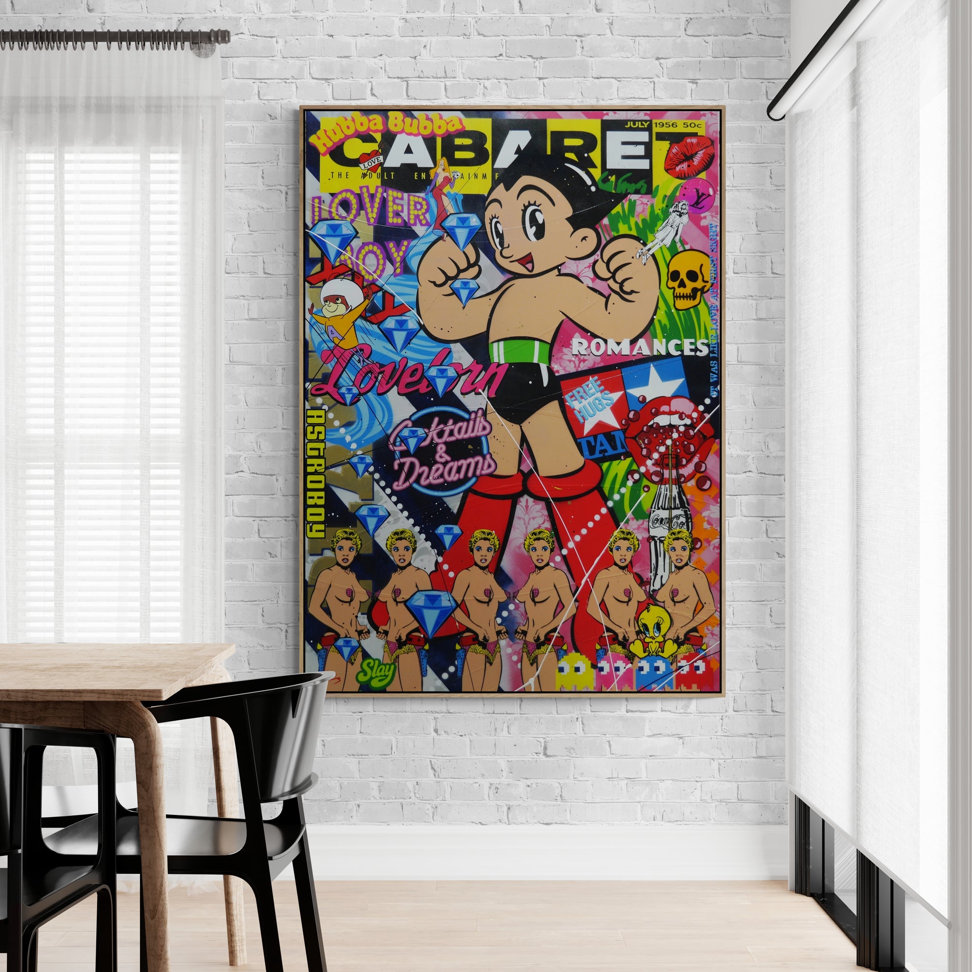 update alt-text with template Cabaret Astro 140cm x 100cm Textured Urban Pop Art Painting-Urban Pop Art-[Franko_Artist]-[The_Block]-[Dream_Homes]-[ideas]- [Grand_Designs]-Franklin Art Studio