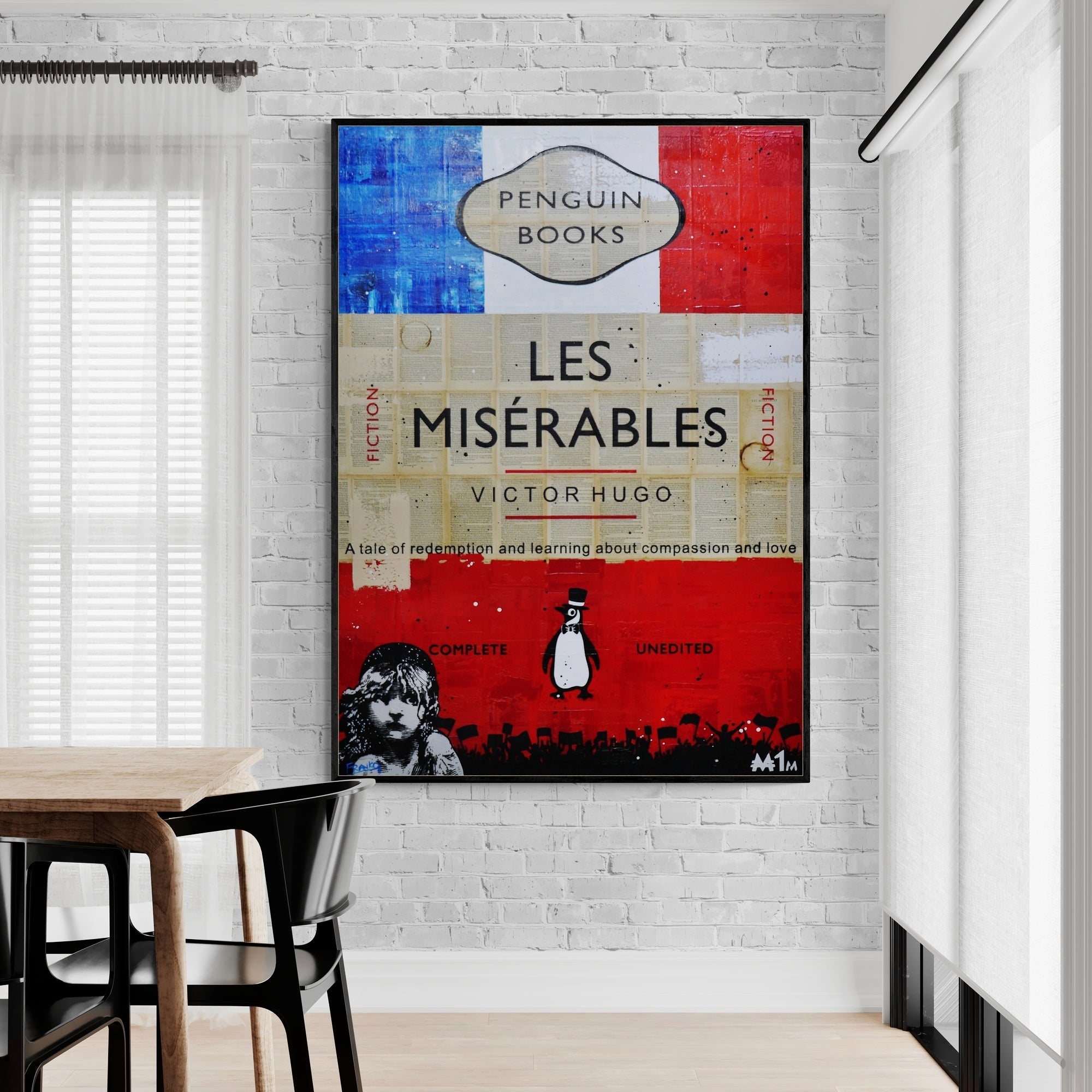 Les Mis 140cm x 100cm French Urban Pop Book Club Painting-book club-Franko-[huge]-[Australian]-[best Selling]-Franklin Art Studio
