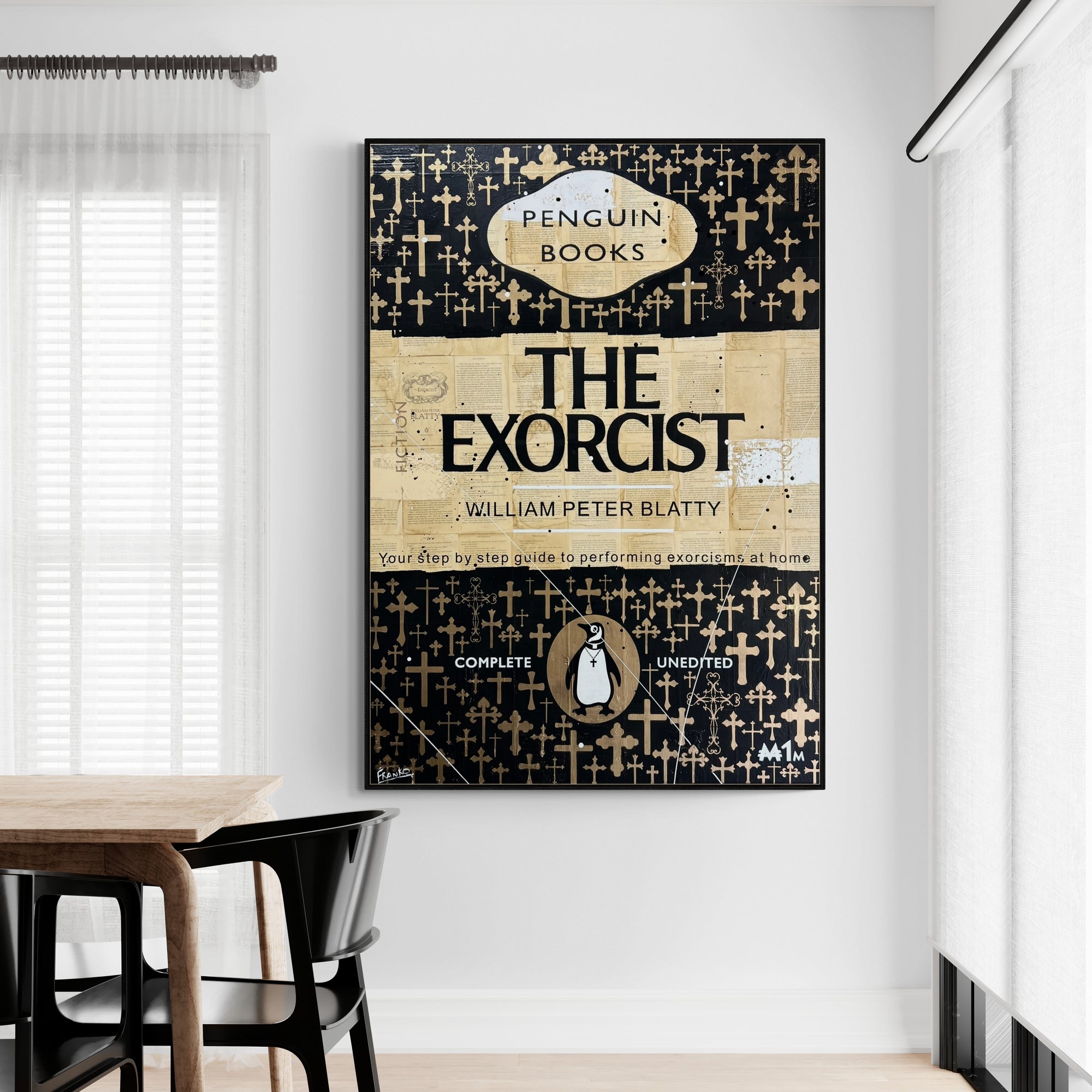 Exorcisms and Stuff 140cm x 100cm Urban Pop Book Club Painting-book club-[Franko Artist]-[The Block]-[Dream Homes]-[ideas]-Franklin Art Studio