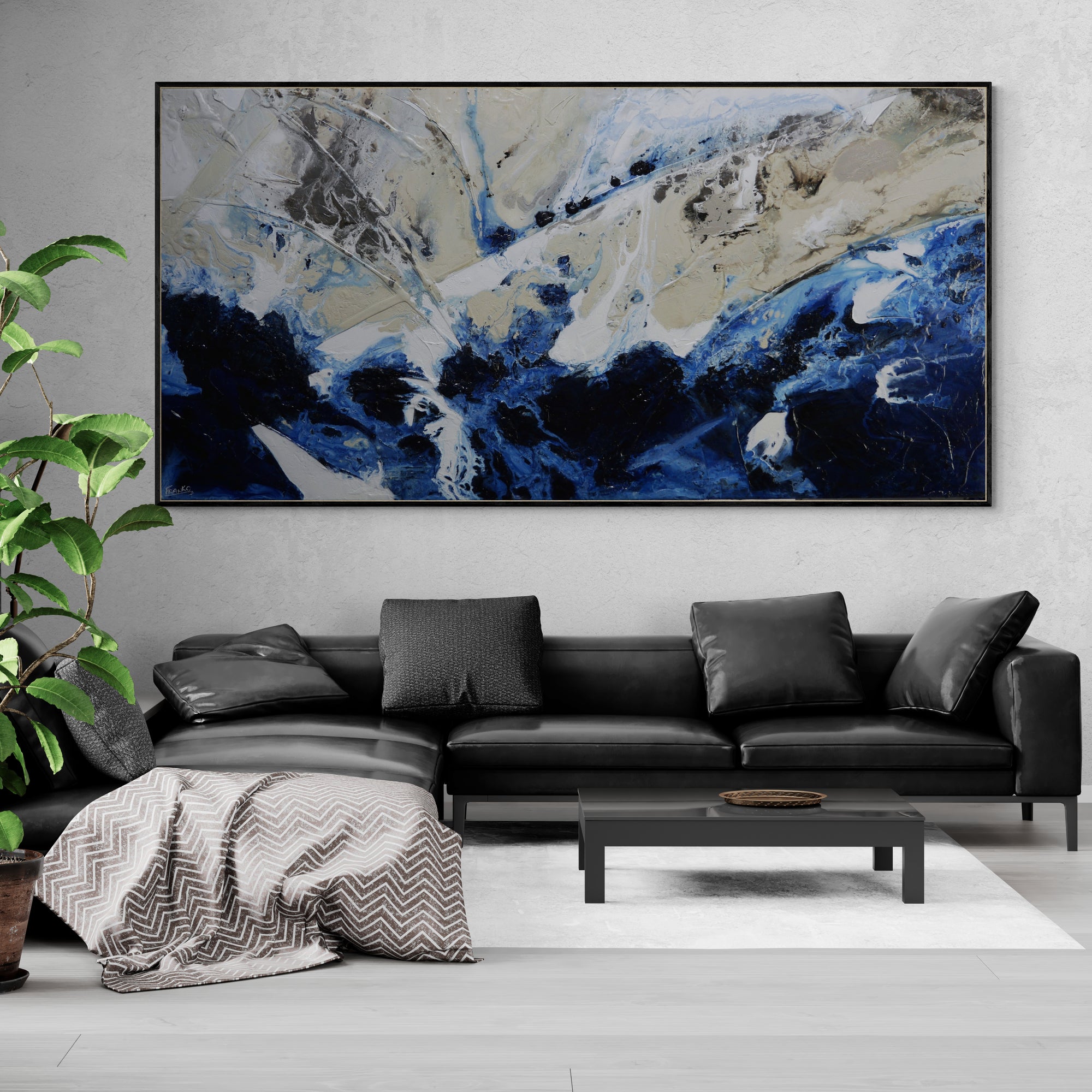 update alt-text with template Hydrate 240cm x 120cm Textured Abstract Painting-Abstract-[Franko_Artist]-[The_Block]-[Dream_Homes]-[ideas]- [Grand_Designs]-Franklin Art Studio