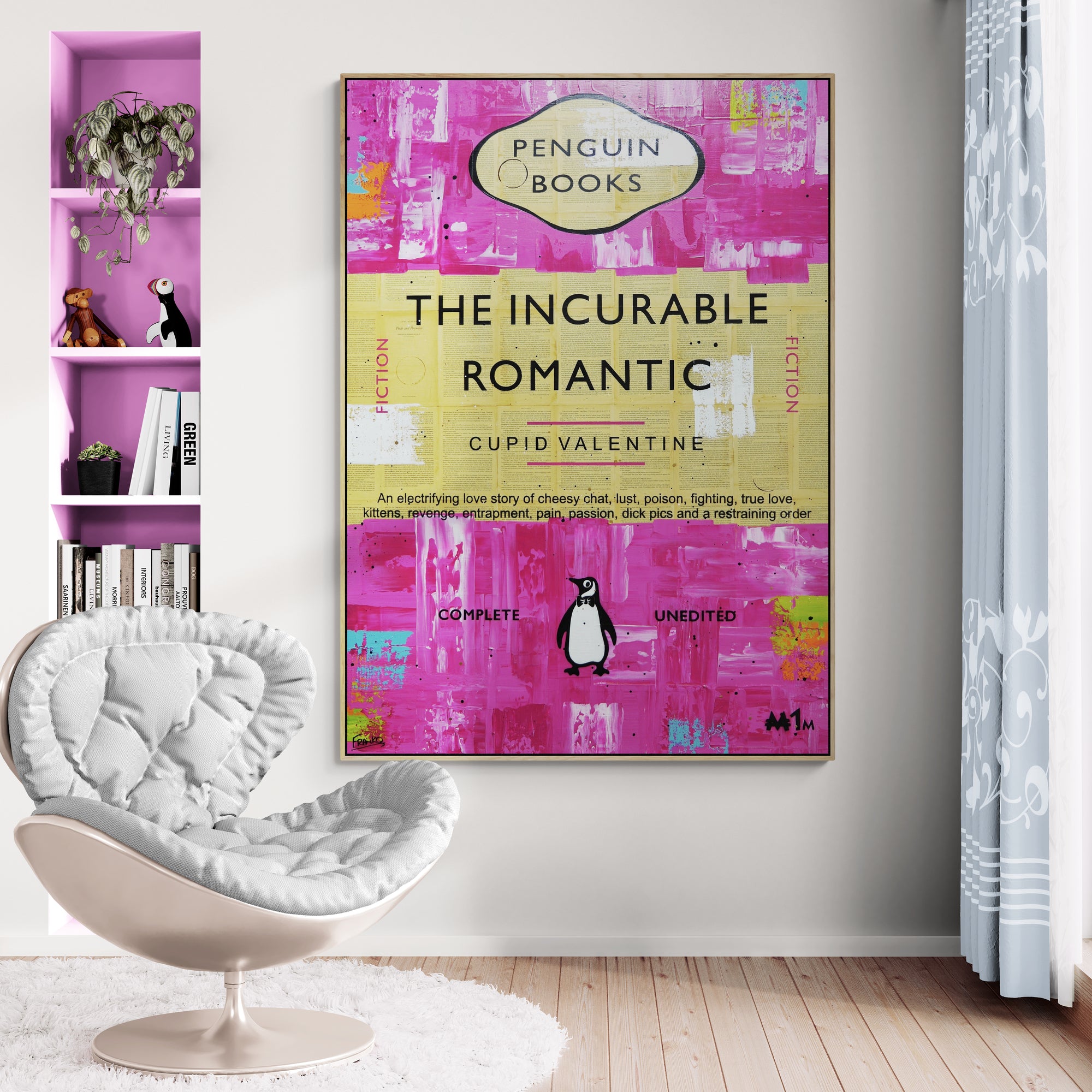 Incurable Cupid 100cm x 140cm Urban Pop Book Club Painting