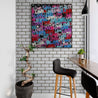 Loving 92cm x 100cm Textured Urban Pop Art Painting-Urban Pop Art-[Franko Artist]-[The Block]-[Dream Homes]-[ideas]-Franklin Art Studio