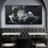 Wherever you go 190cm x 100cm Black White Textured Abstract Painting (SOLD)-Abstract-[Franko Artist]-[Australia]-[Huge Artwork]-[collectable]-Franklin Art Studio