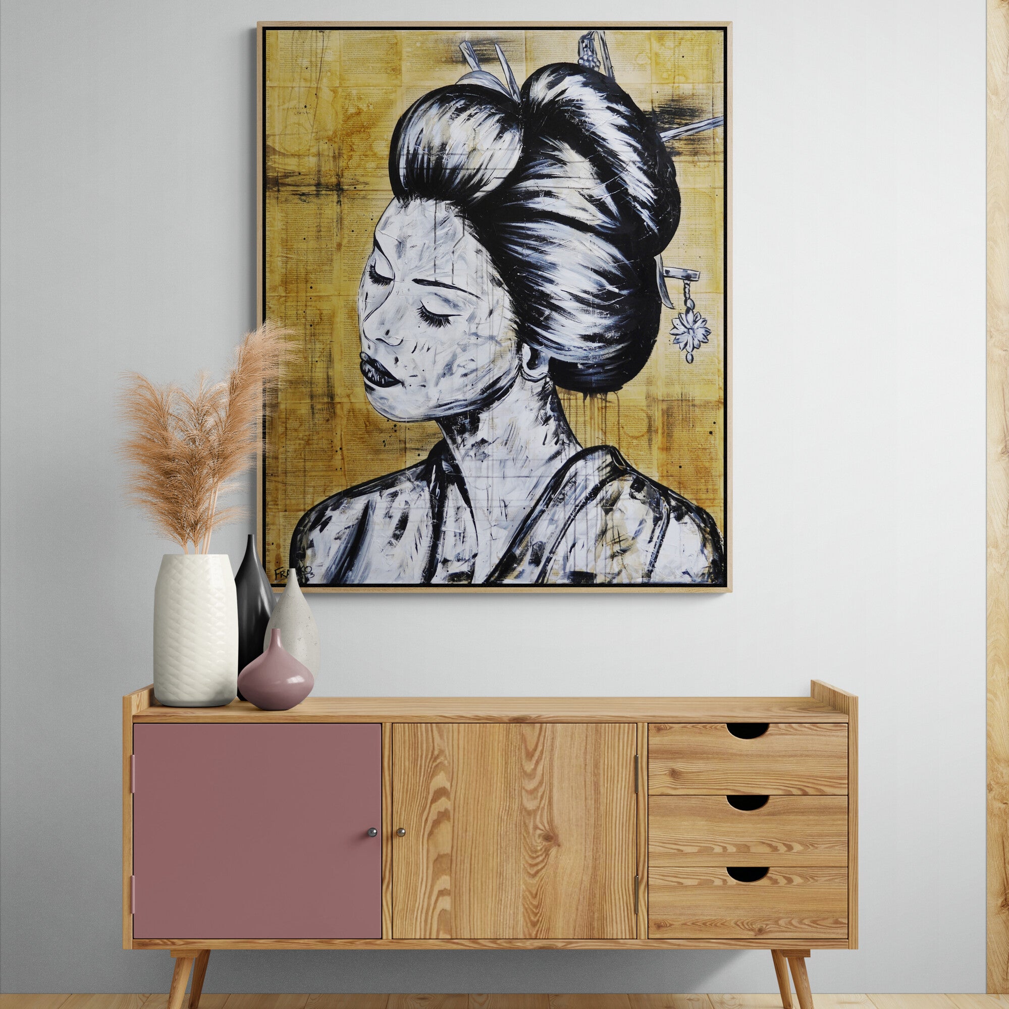 Geisha Study #9 100cm x 120cm Geisha Urban Pop Book Club Painting (SOLD)