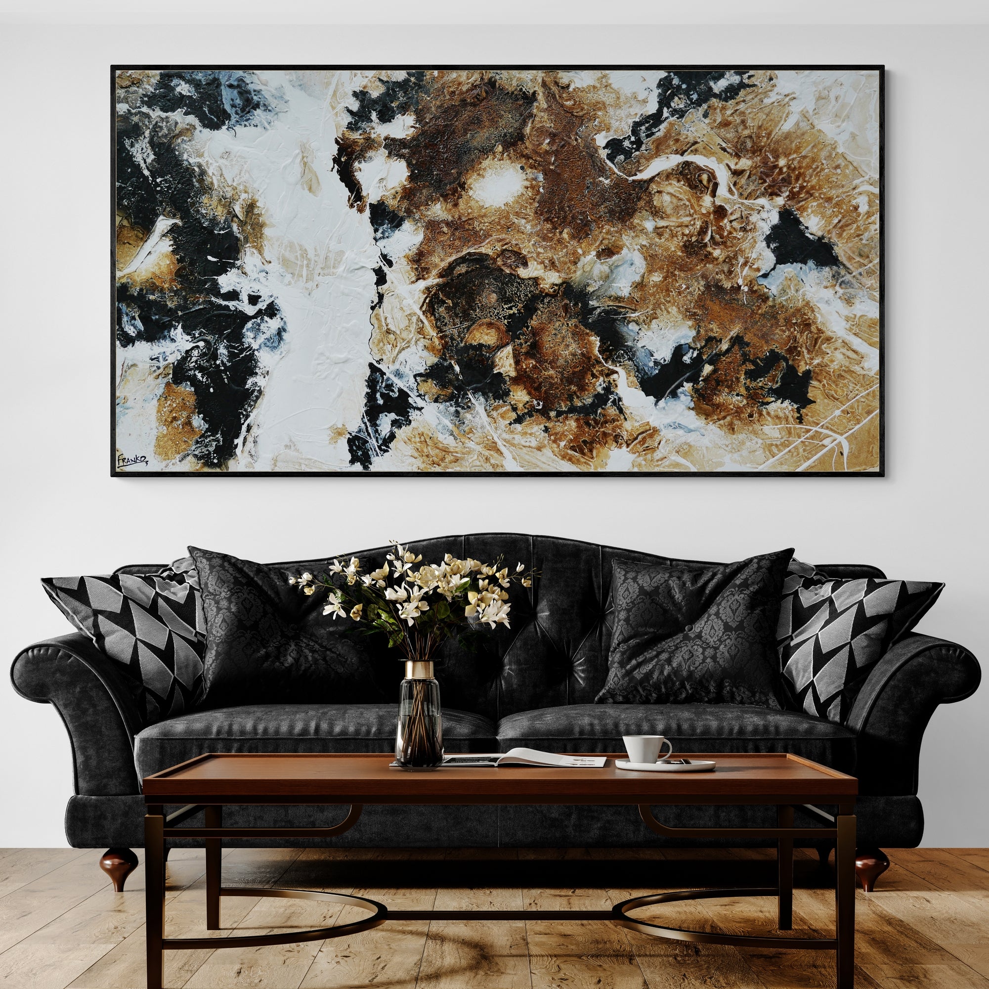 Atmospheric 190cm x 100cm Textured Abstract Painting (SOLD)