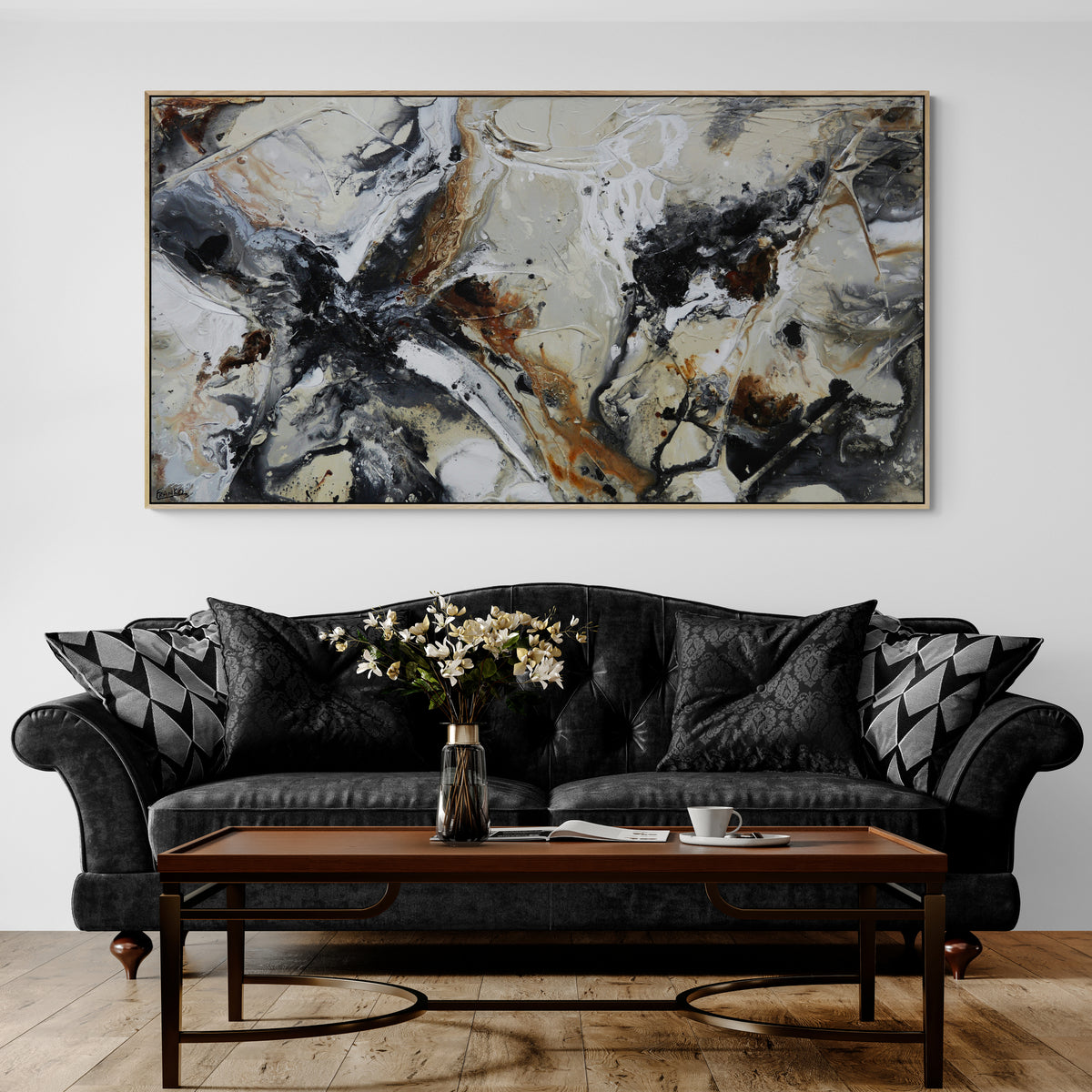 Almond Abstract Ravishing Almonds 190cm x 100cm Textured Abstract Painting (SOLD ...