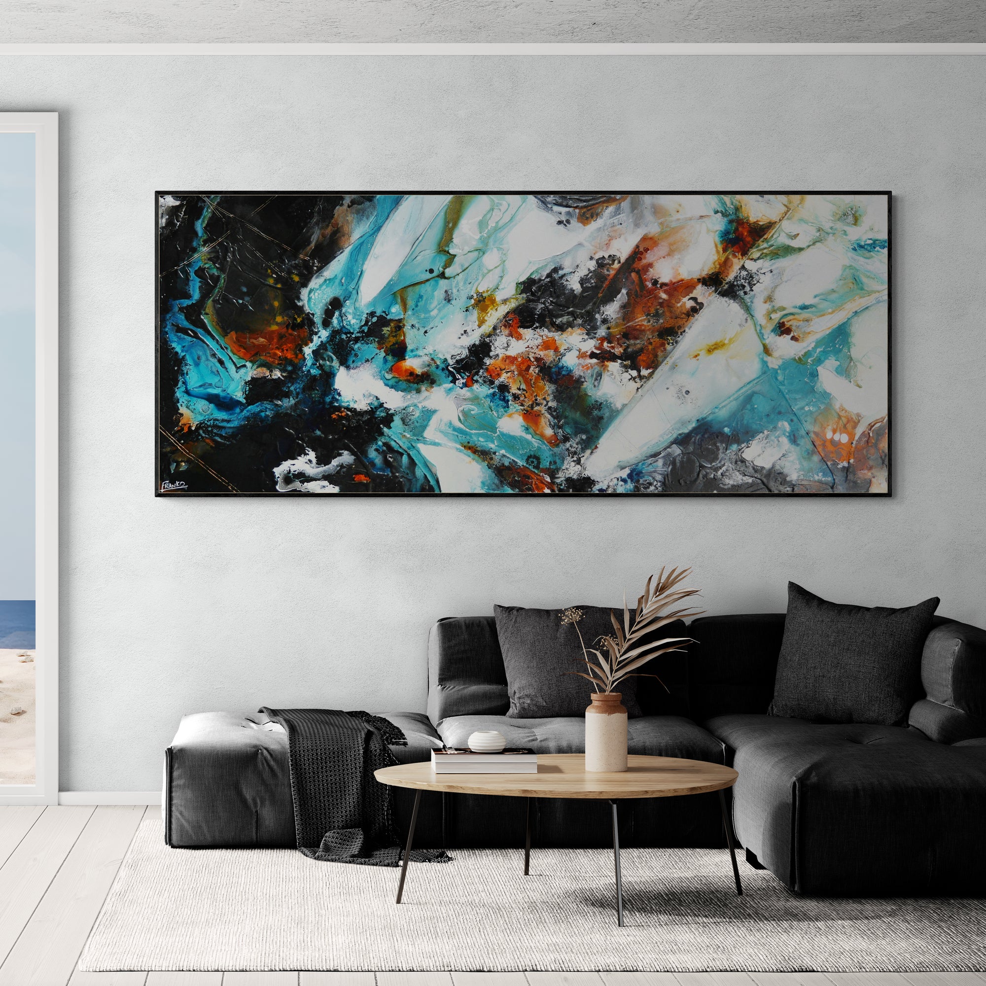 Rusted Perspective 240cm x 100cm Textured Abstract Painting (SOLD)