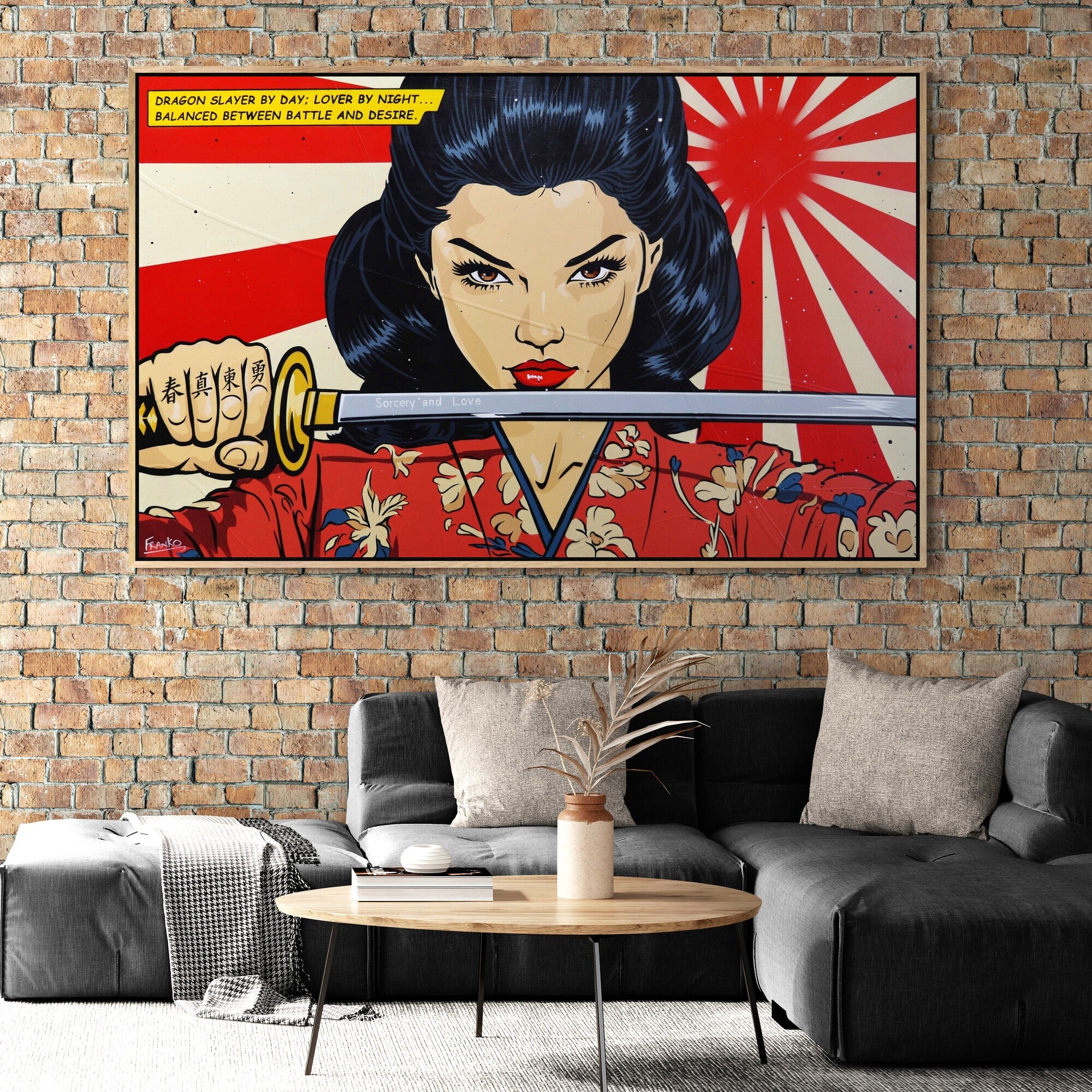 Dragon Slayer 160cm x 100cm Classic Pop Art Painting (SOLD)