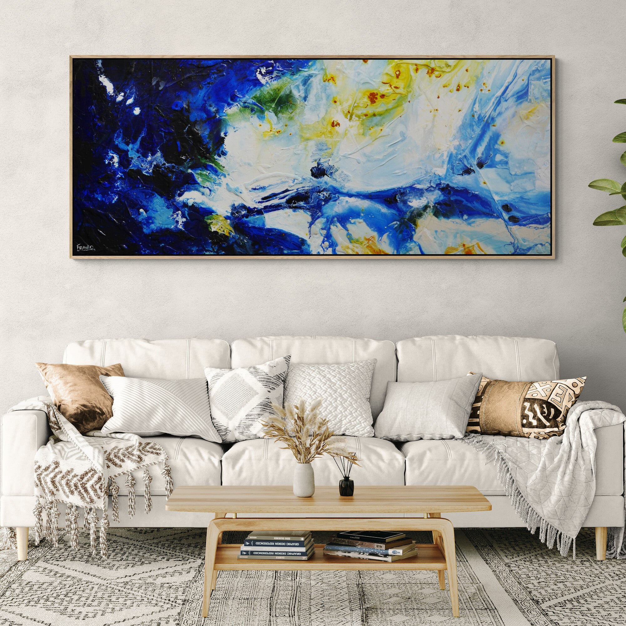 Waterways 240cm x 100cm Textured Abstract Painting (SOLD)