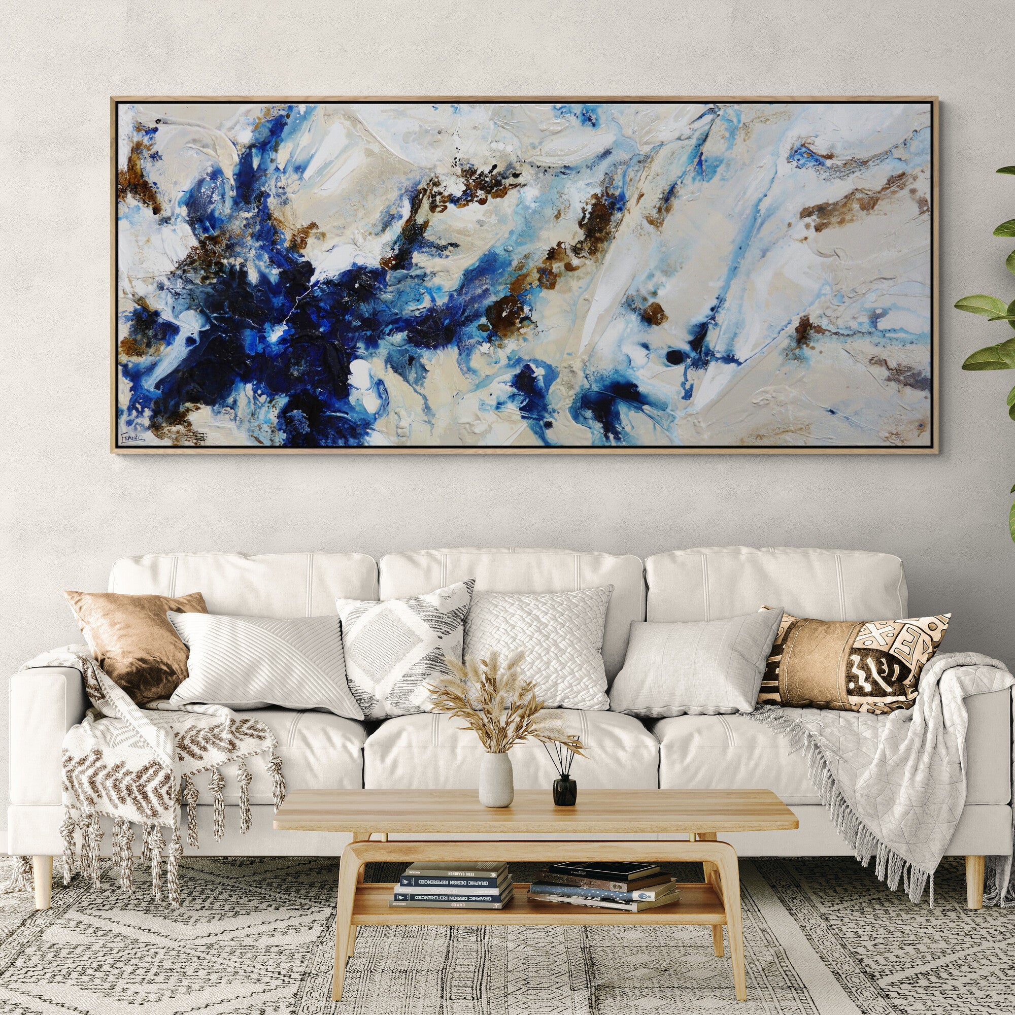 Electric Casbah 240cm x 100cm Textured Abstract Painting