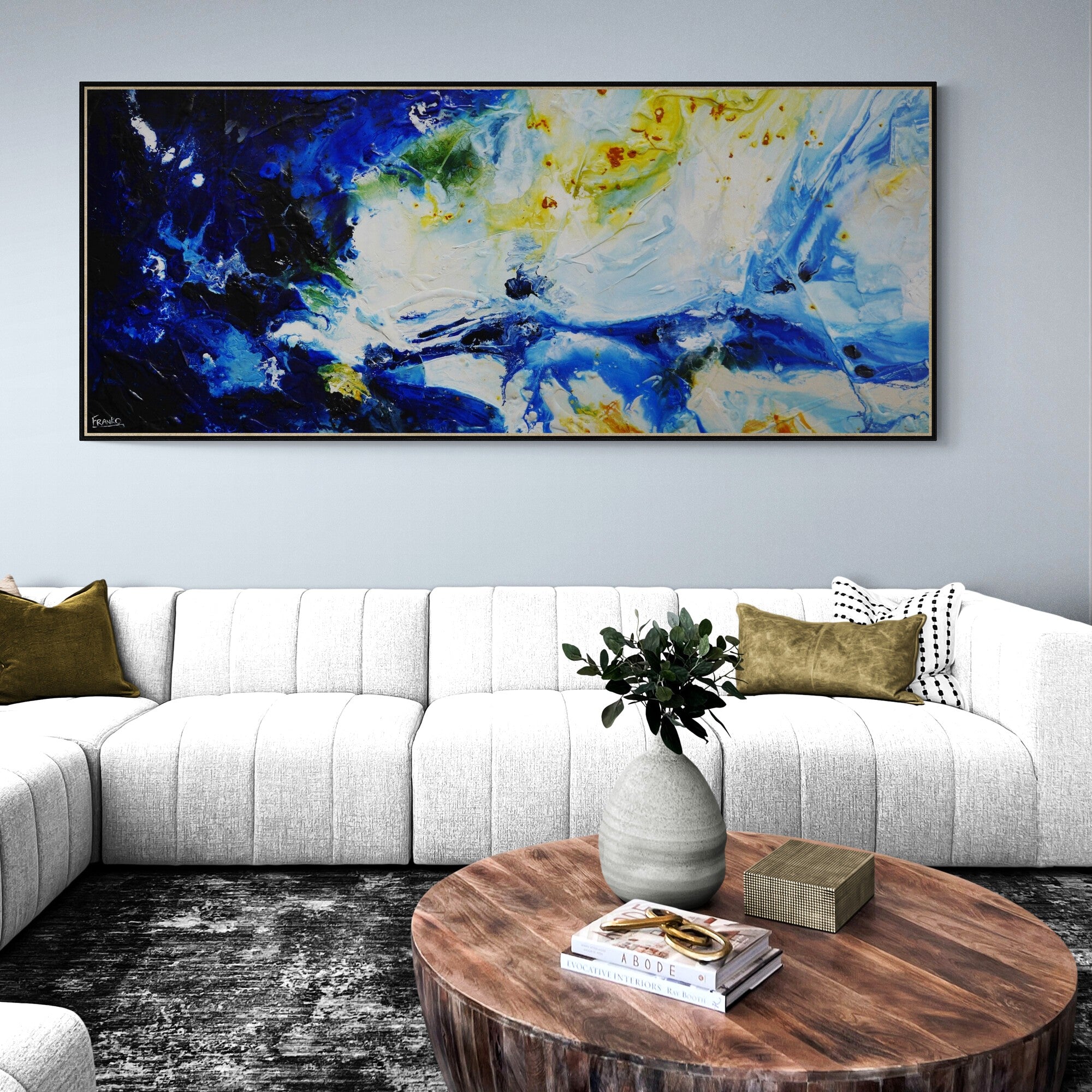 Waterways 240cm x 100cm Textured Abstract Painting (SOLD)