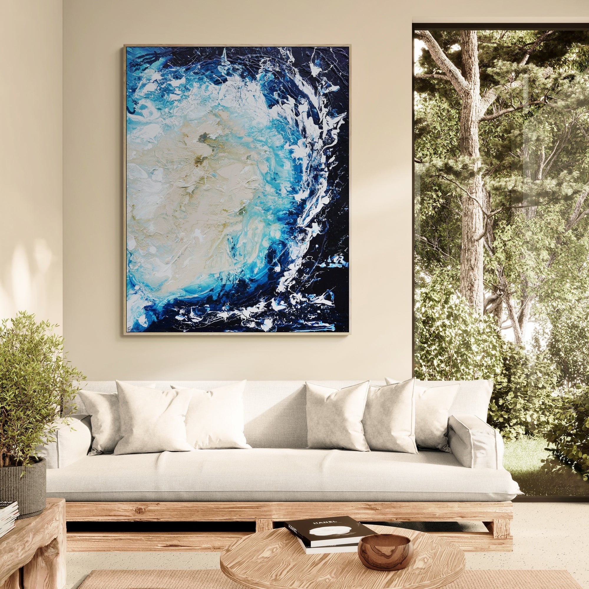 Surfs Up 140cm x 180cm Textured Abstract Painting (SOLD)
