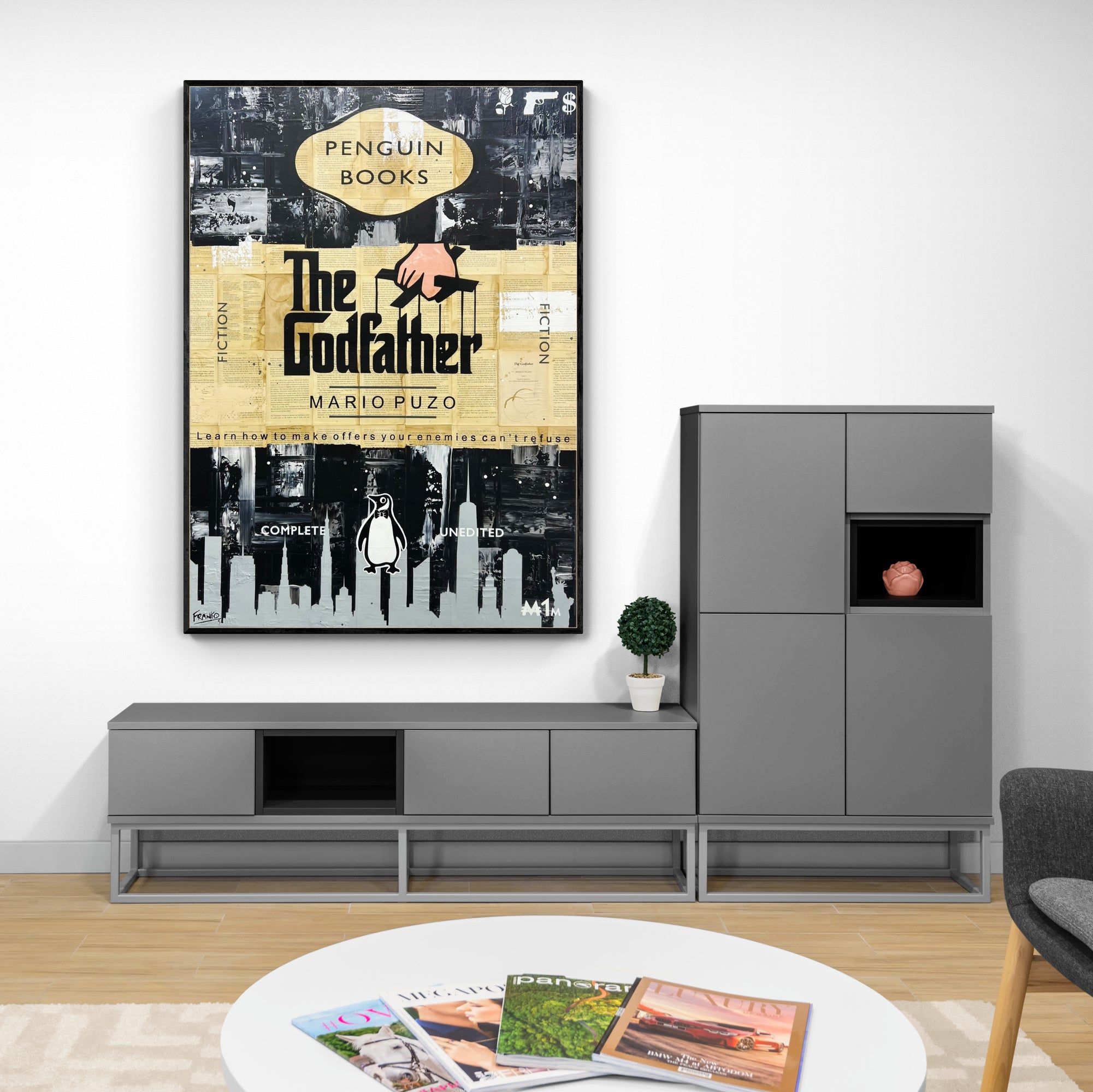 Italian God 140cm x 100cm Urban Pop Book Club Painting