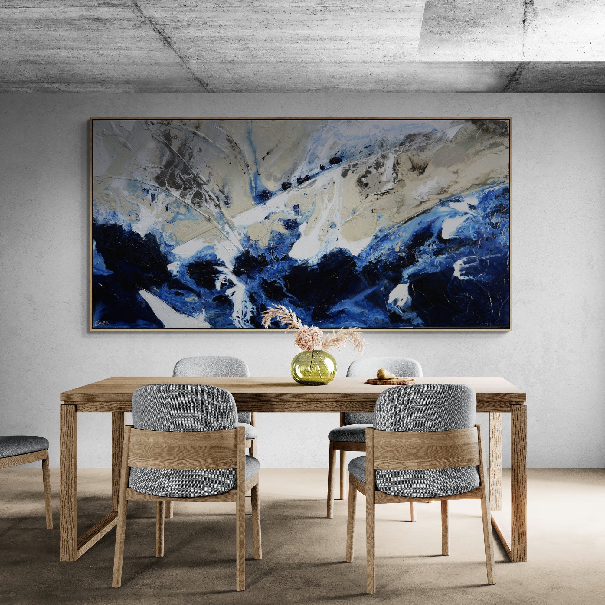 Hydrate 240cm x 120cm Textured Abstract Painting-Abstract-[Franko_Artist]-[Australian_artist]-[Gold_Coast]-[Brisbane]-[modern]-[contemporary]-[original]-[Large_artwork]-[The_Block]-[Dream_Homes]-[ideas]-[Grand_Designs]-[Art_Lover]-Franklin Art Studio