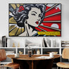 Time Stood Still 160cm x 100cm Geisha Textured Classic Pop Art Painting-Urban Pop Art-Franko-[huge]-[Australian]-[best Selling]-Franklin Art Studio