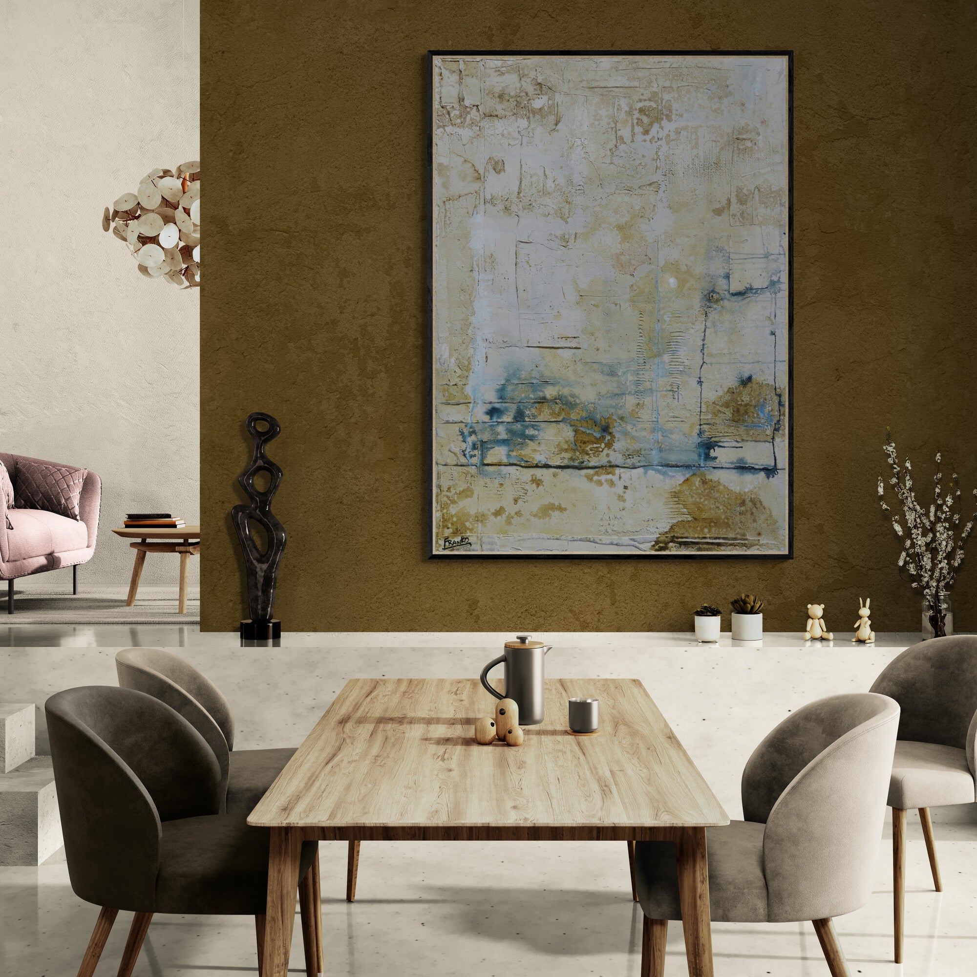 Induction 100cm x 140cm Industrial Concrete Abstract Painting (SOLD)