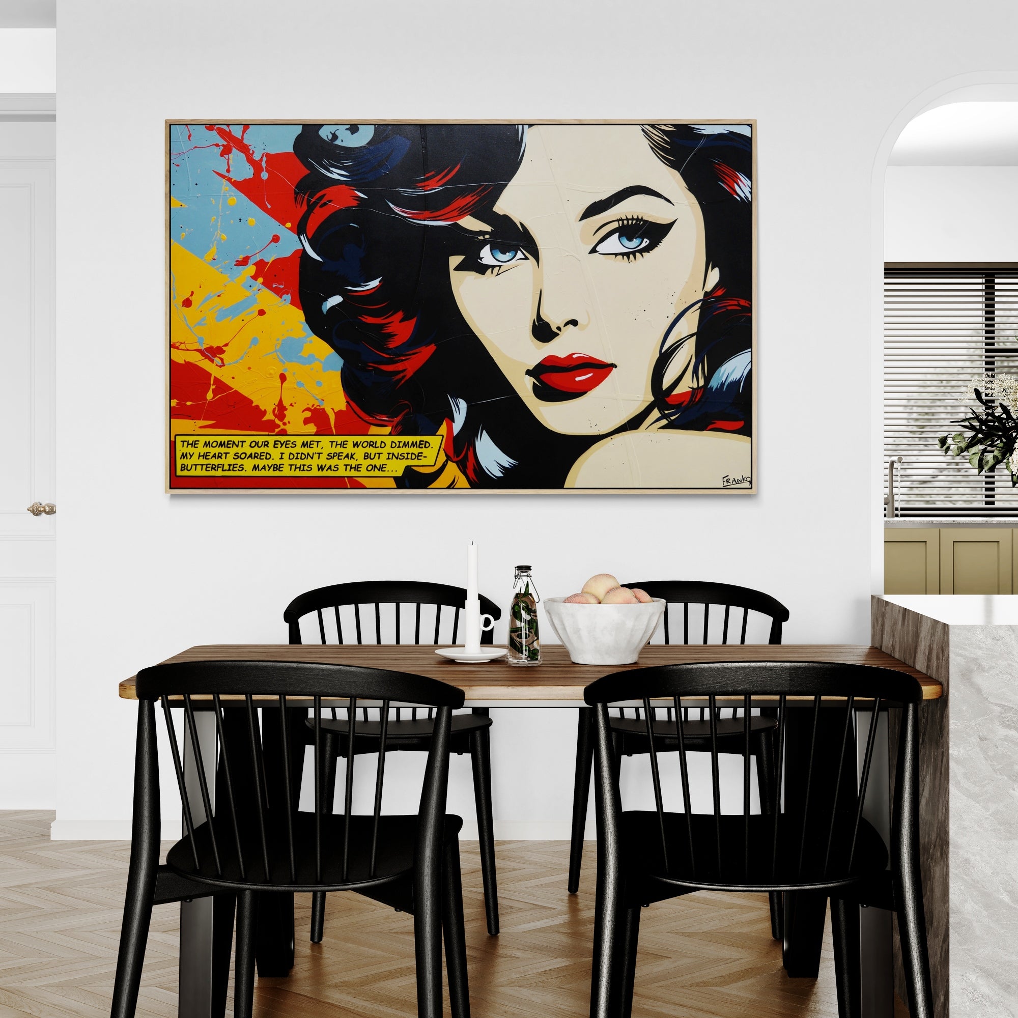 The World Dimmed 160cm x 100cm Romantic Classic Pop Art Painting (SOLD SHANE)