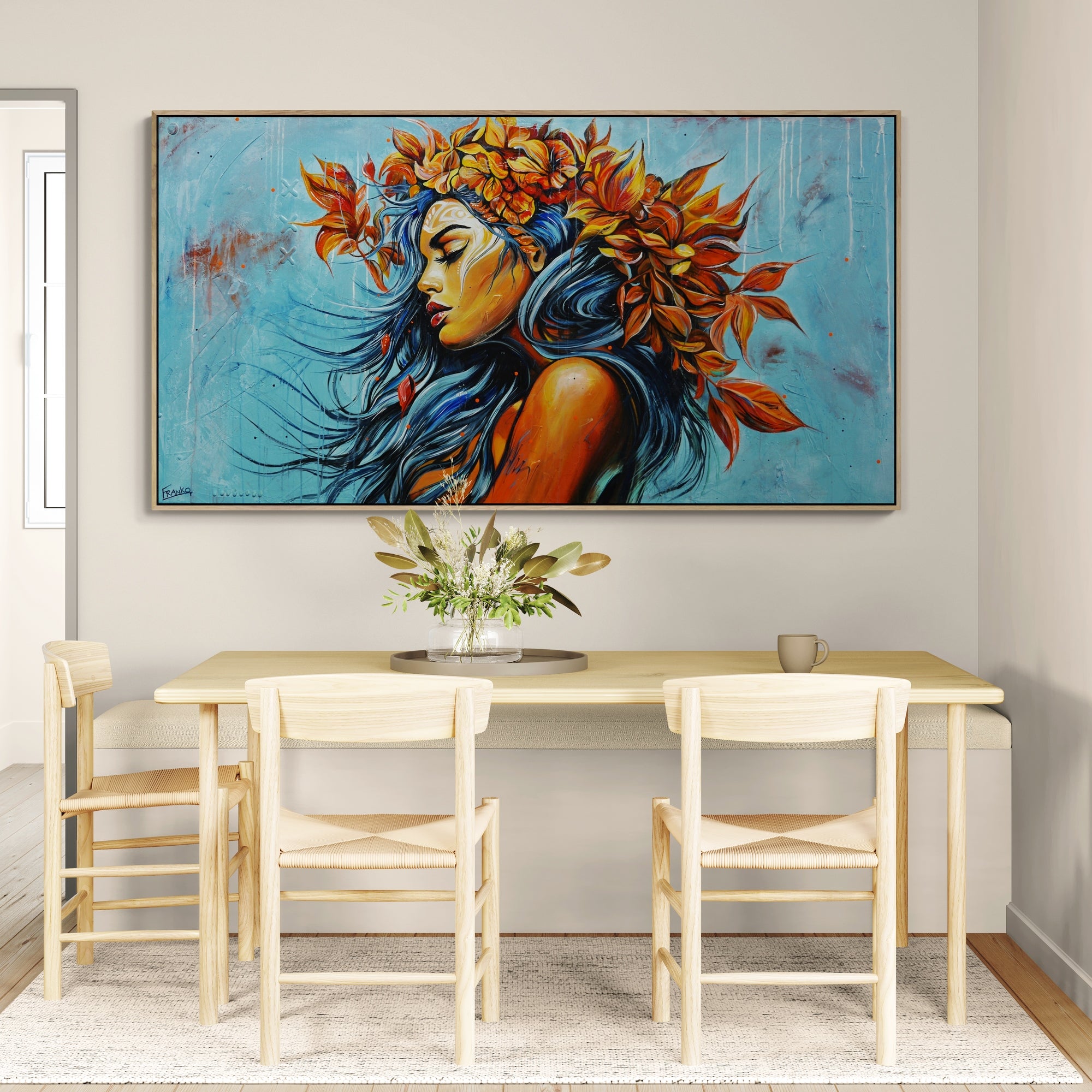 update alt-text with template Nike 190cm x 100cm FRAMED Abstract Realism Textured Painting-people-[Franko_Artist]-[The_Block]-[Dream_Homes]-[ideas]- [Grand_Designs]-Franklin Art Studio