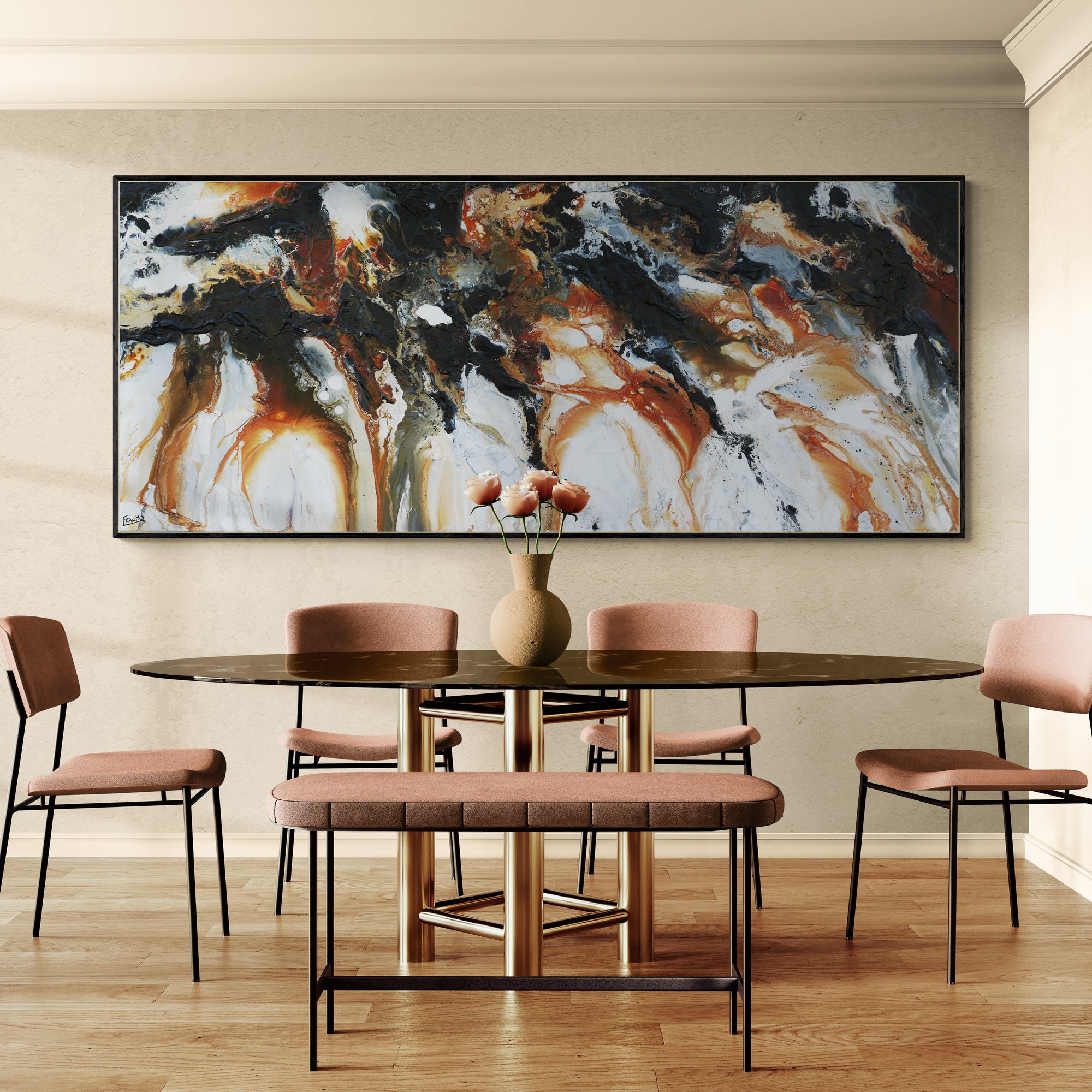 Rustic Devotion 240cm x 100cm White Rust Black Textured Abstract Painting-Abstract-[Franko_Artist]-[Australian_artist]-[Gold_Coast]-[Brisbane]-[modern]-[contemporary]-[original]-[Large_artwork]-[The_Block]-[Dream_Homes]-[ideas]-[Grand_Designs]-[Art_Lover]-Franklin Art Studio