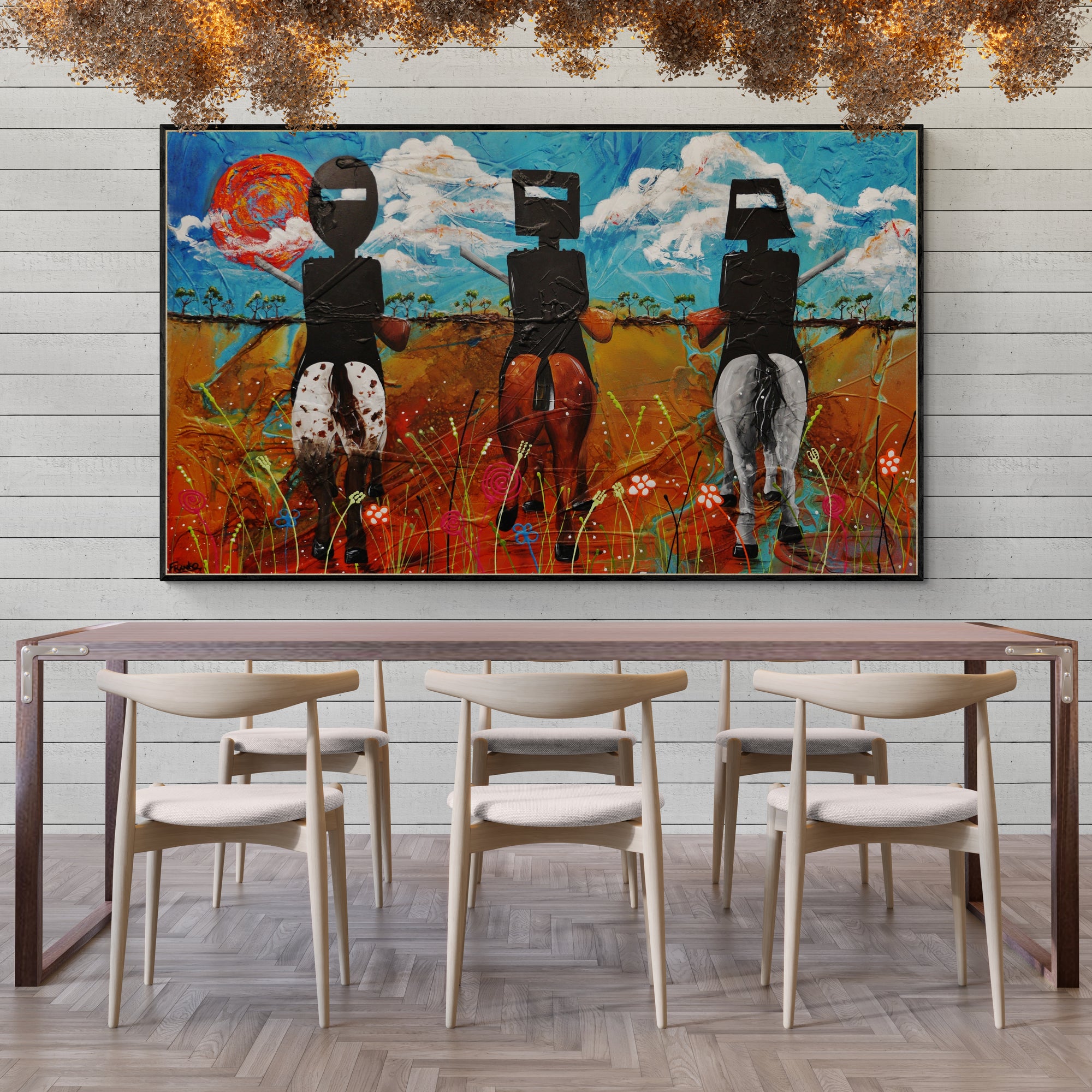 Kelly Three 200cm x 120cm Ned Kelly Abstract Realism Textured Painting (SOLD)-people-[Franko Artist]-[Gold Coast]-[Brisbane]-[Huge]-Franklin Art Studio