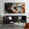 Oxide Nero 190cm x 100cm Textured Abstract Painting (SOLD)-Abstract-[Franko Artist]-[Cheryl]-[Wendy]-[Gabriela]-Franklin Art Studio
