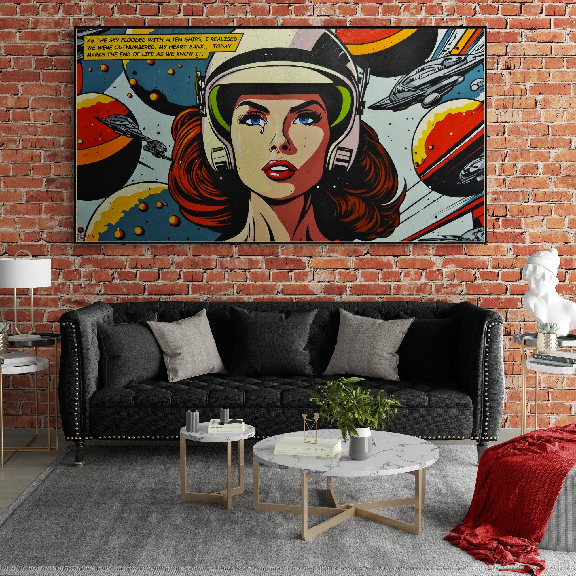 Life as we know it ... 190cm x 100cm Classic Pop Art Space Painting-Urban Pop Art-[Franko Artist]-[The Block]-[Dream Homes]-[ideas]-Franklin Art Studio