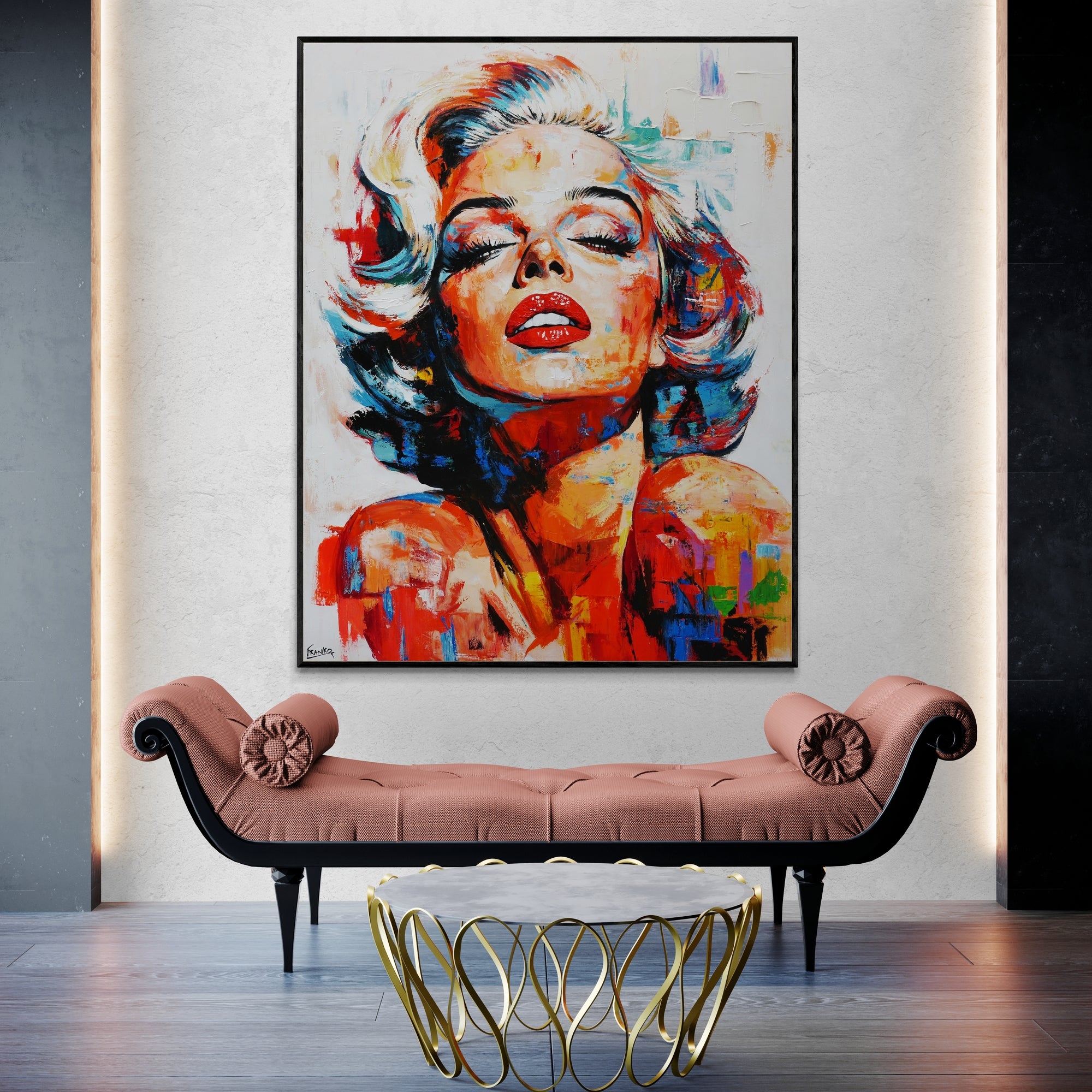 Blonde Ambition 140cm x 180cm Marilyn Monroe Textured Abstract Realism Painting (SOLD)