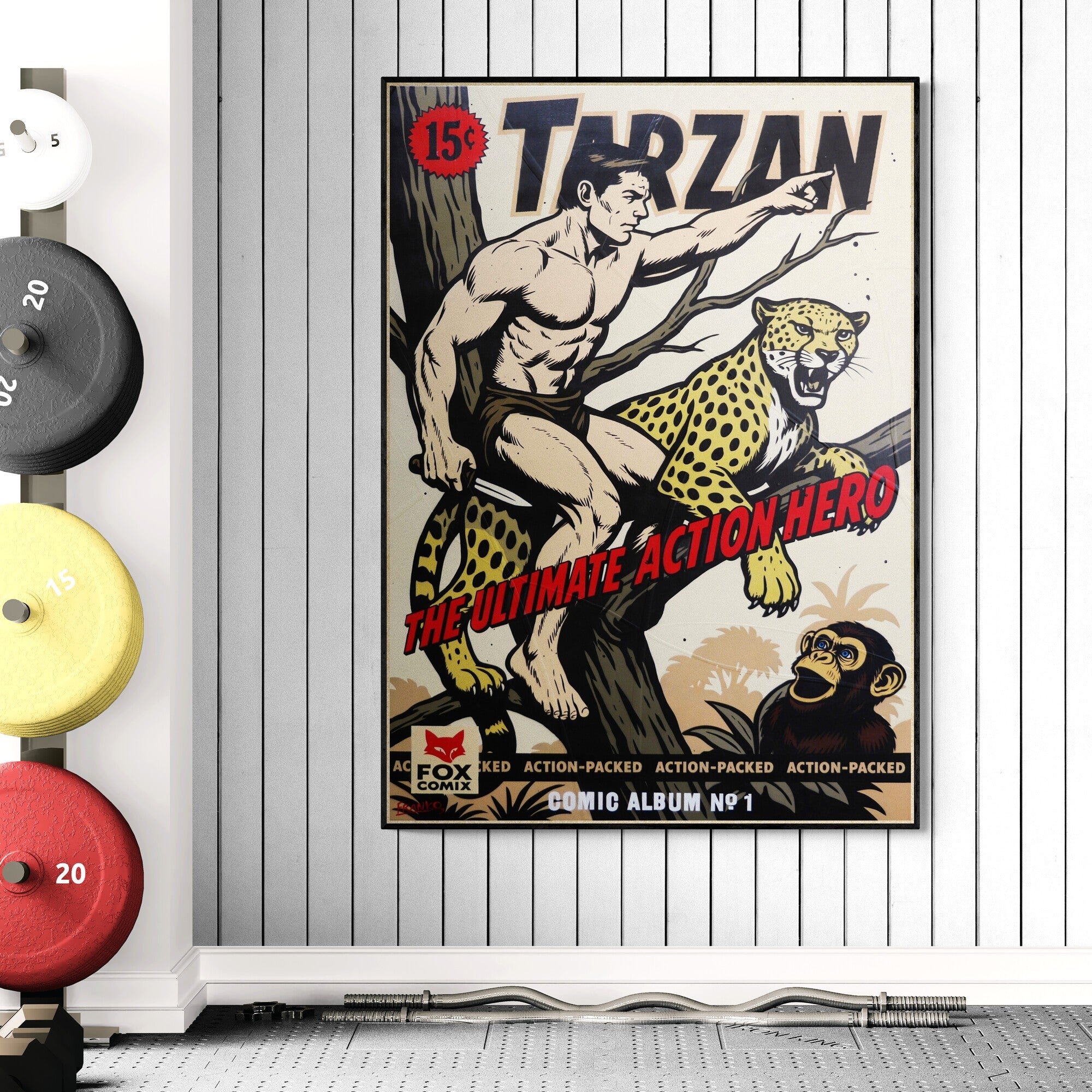 Tarzan Hero 100cm x 140cm Textured Urban Pop Art Painting