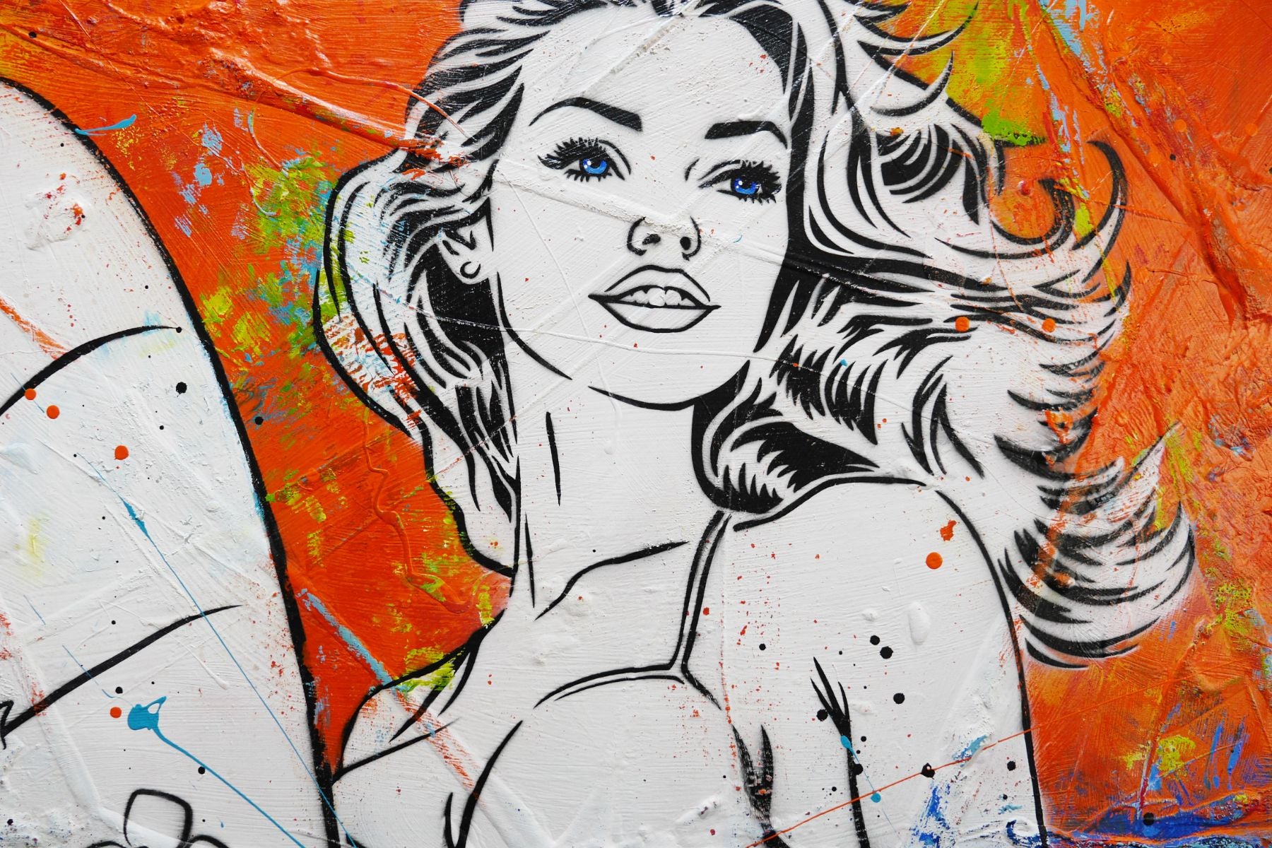 Summer Vibes 190cm x 100cm Cocktails Textured Urban Pop Art Painting