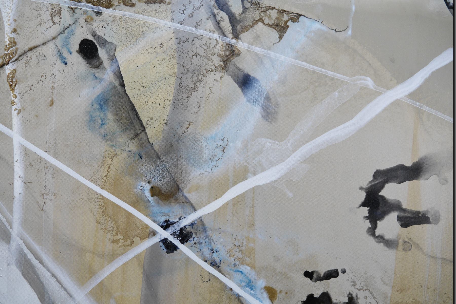 Refined 909 240cm x 100cm Blended Ink Abstract Painting
