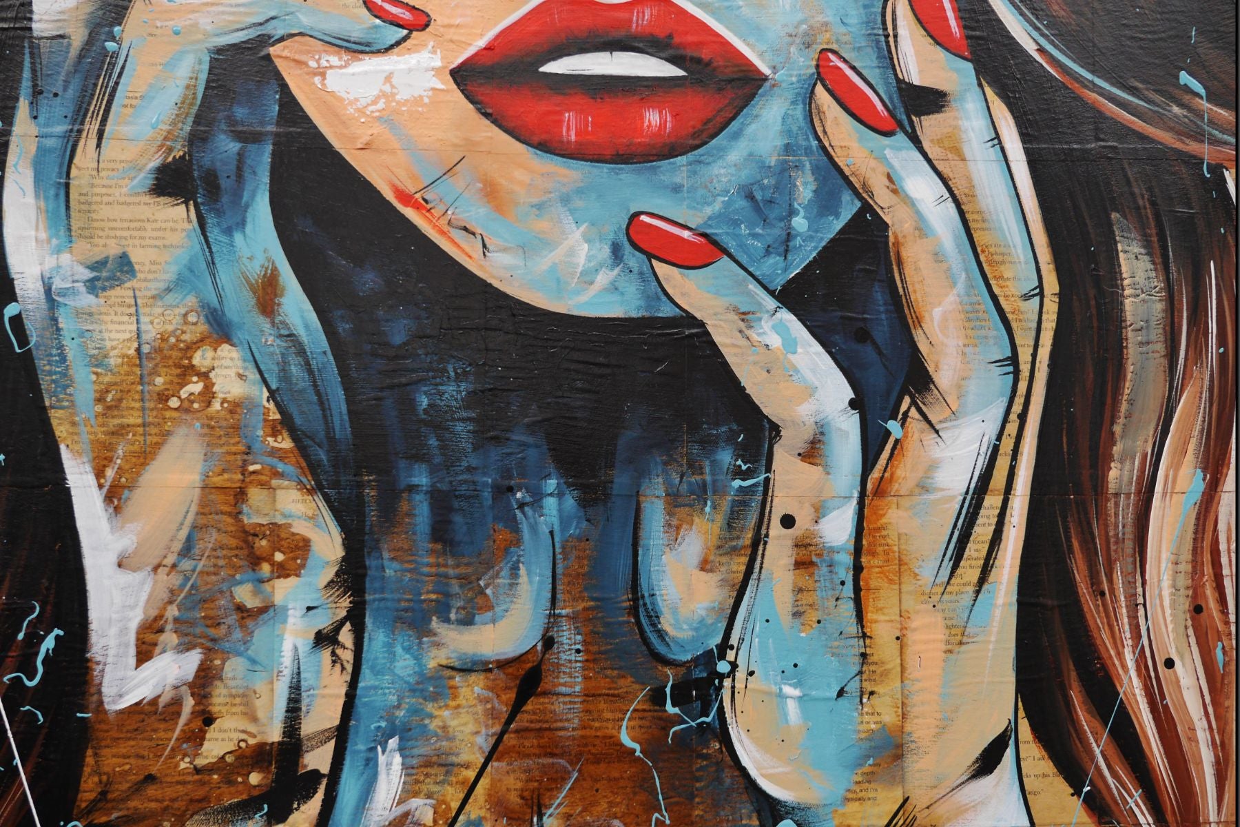 Crave 140cm x 100cm Sexy Woman Abstract Realism Book Club Painting (SOLD)