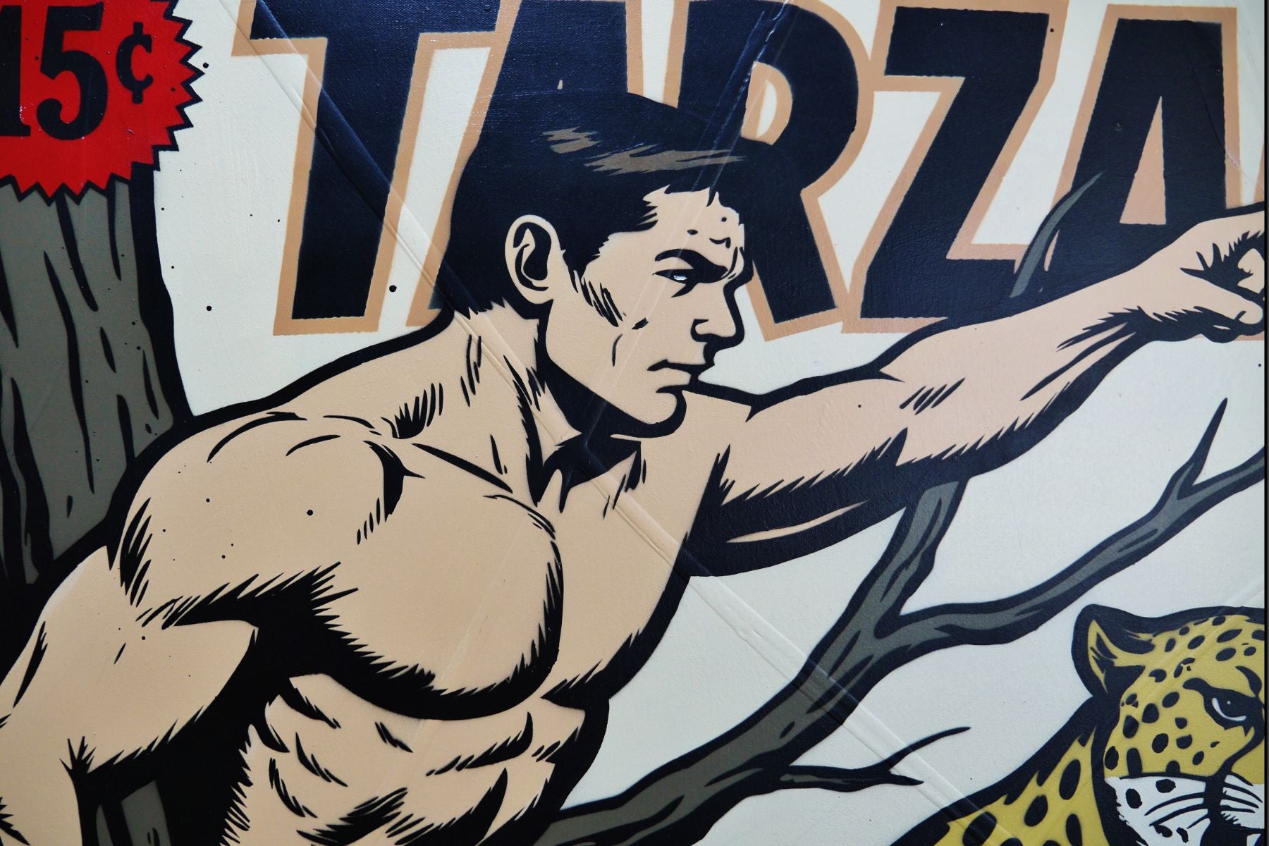 Tarzan Hero 100cm x 140cm Textured Urban Pop Art Painting