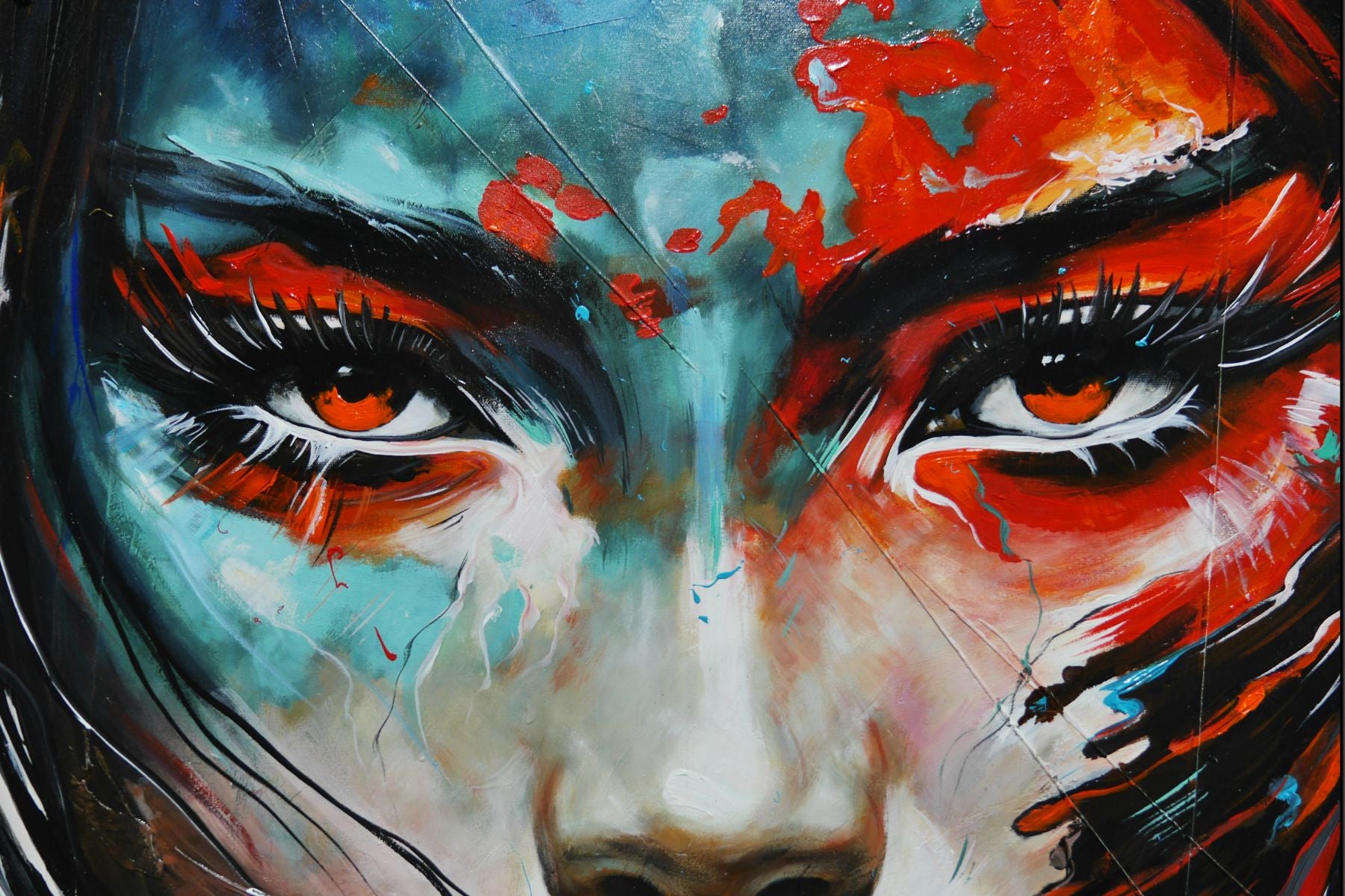 Jingu 200cm x 120cm Framed Brave and Beautiful Abstract Framed Textured Painting