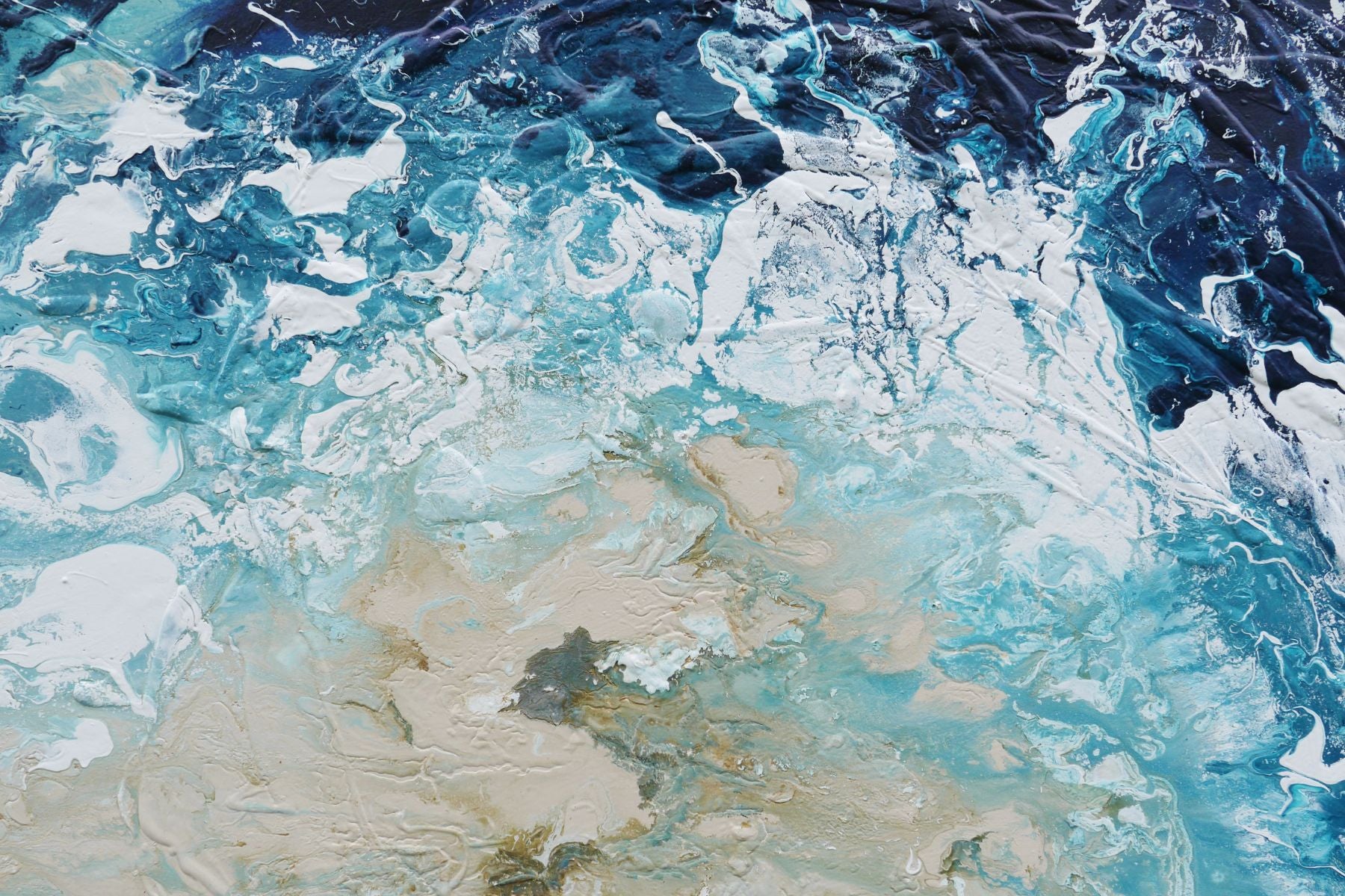 Surfs Up 140cm x 180cm Textured Abstract Painting (SOLD)