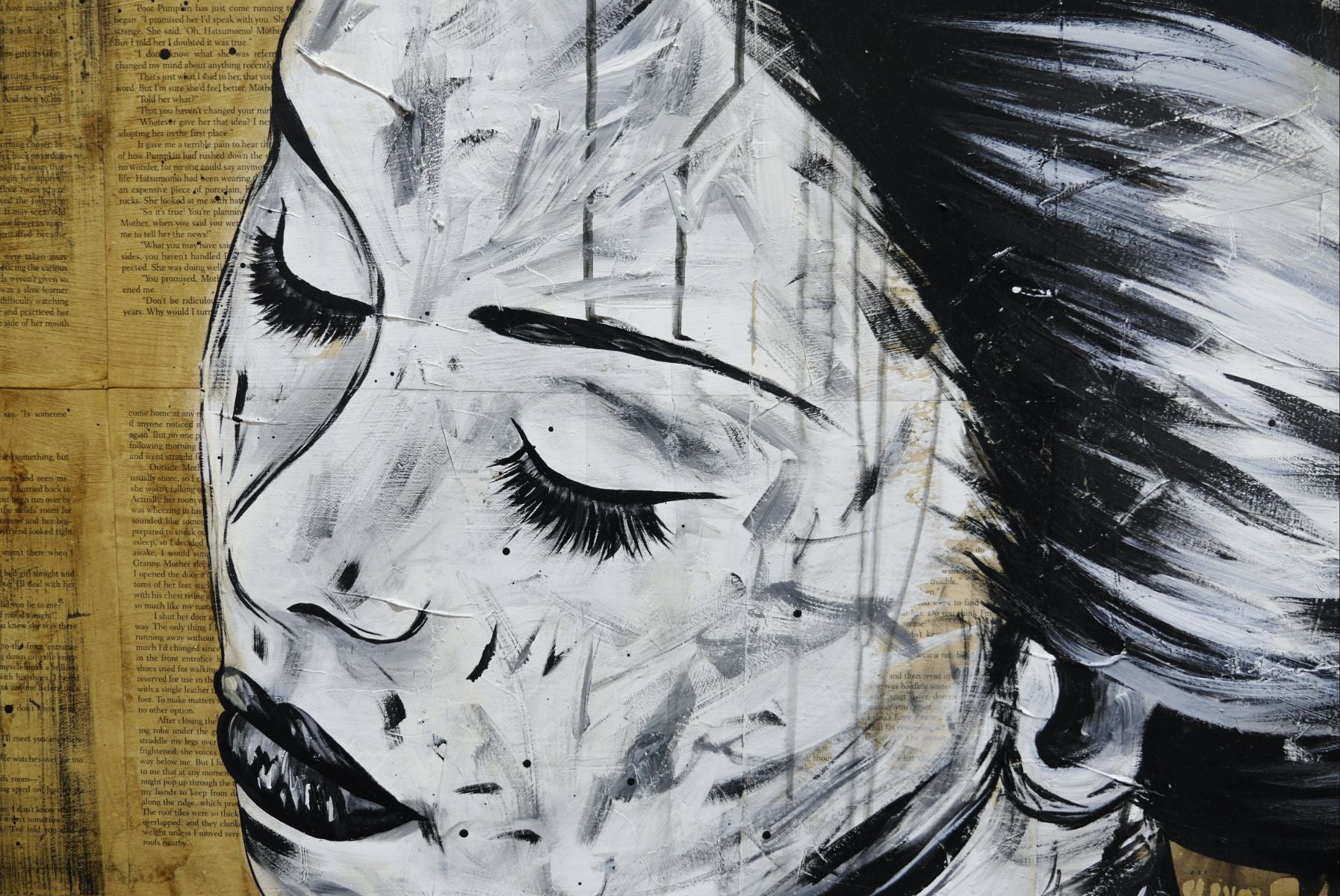 Geisha Study #9 100cm x 120cm Geisha Urban Pop Book Club Painting (SOLD)