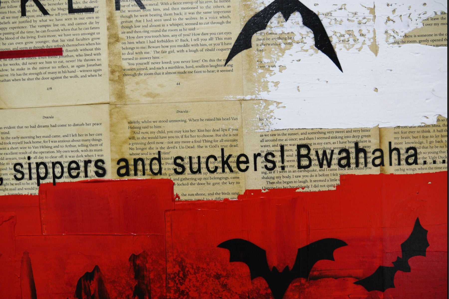 Sink your teeth 100cm x 140cm Dracula Urban Pop Book Club Painting