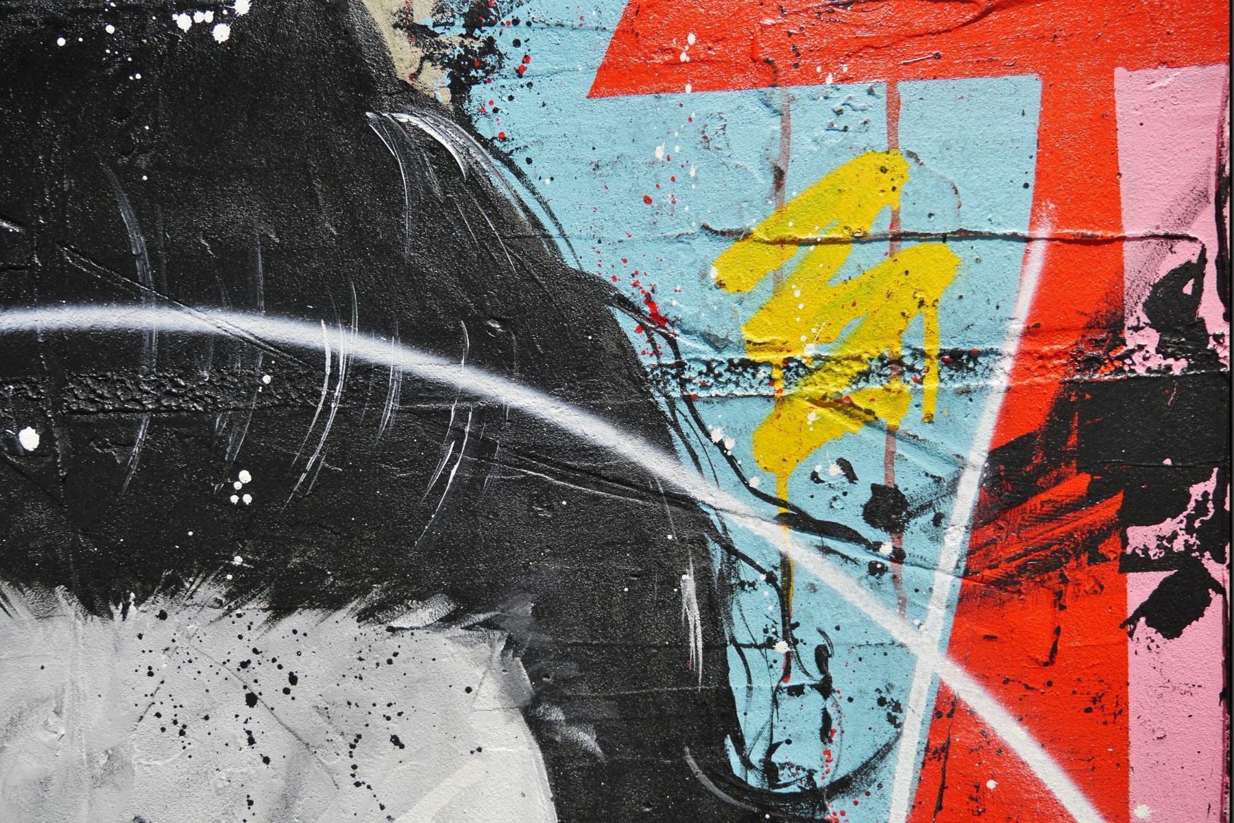 Tags 120cm x 150cm Sexy Concrete Textured Street Art Painting