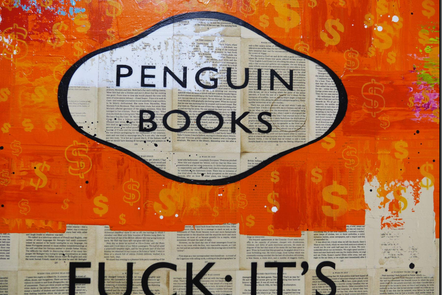 Marxist Reality 140cm x 100cm Tax Urban Pop Book Club Painting