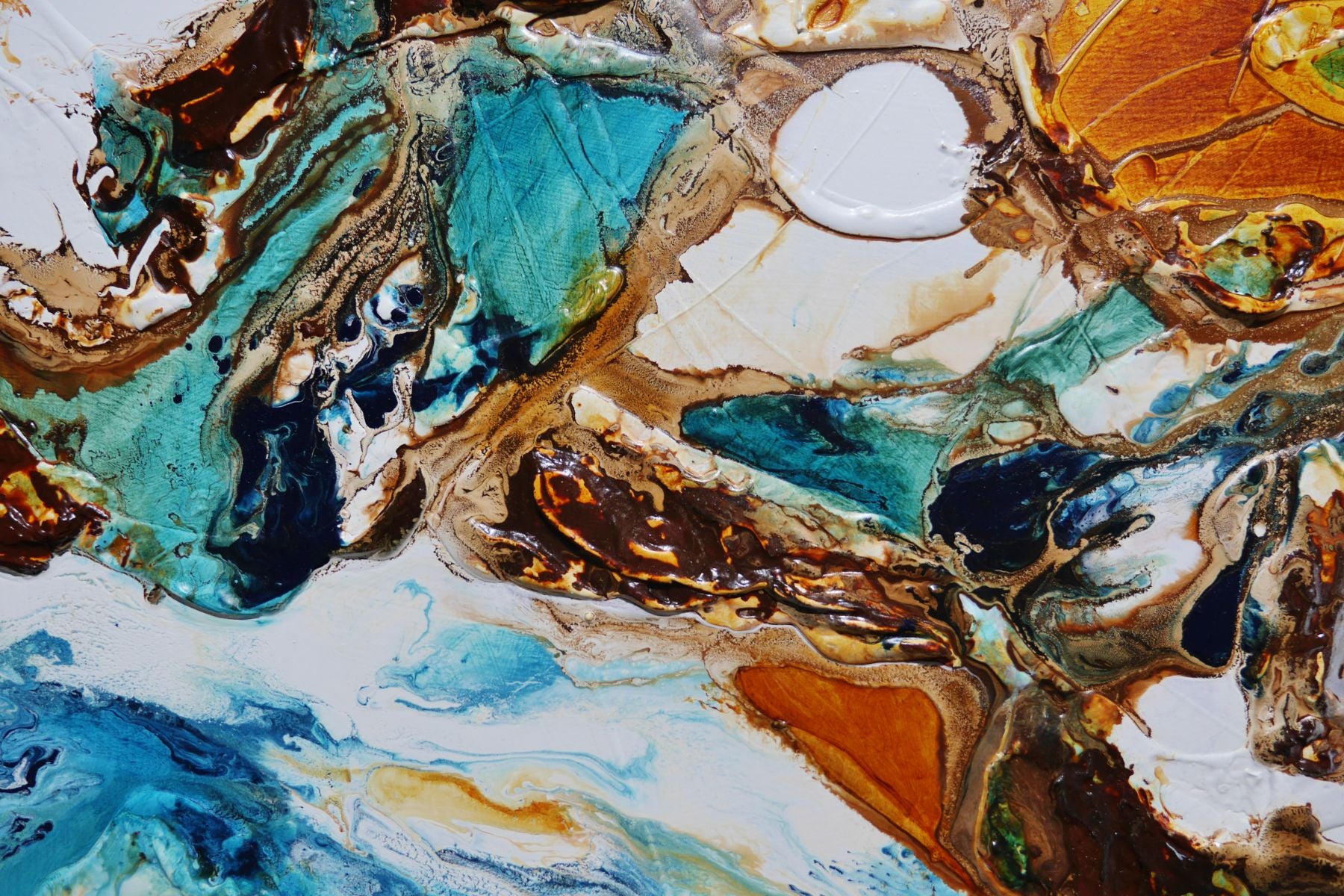 Aquatic Transition 190cm x 100cm Textured Abstract Painting