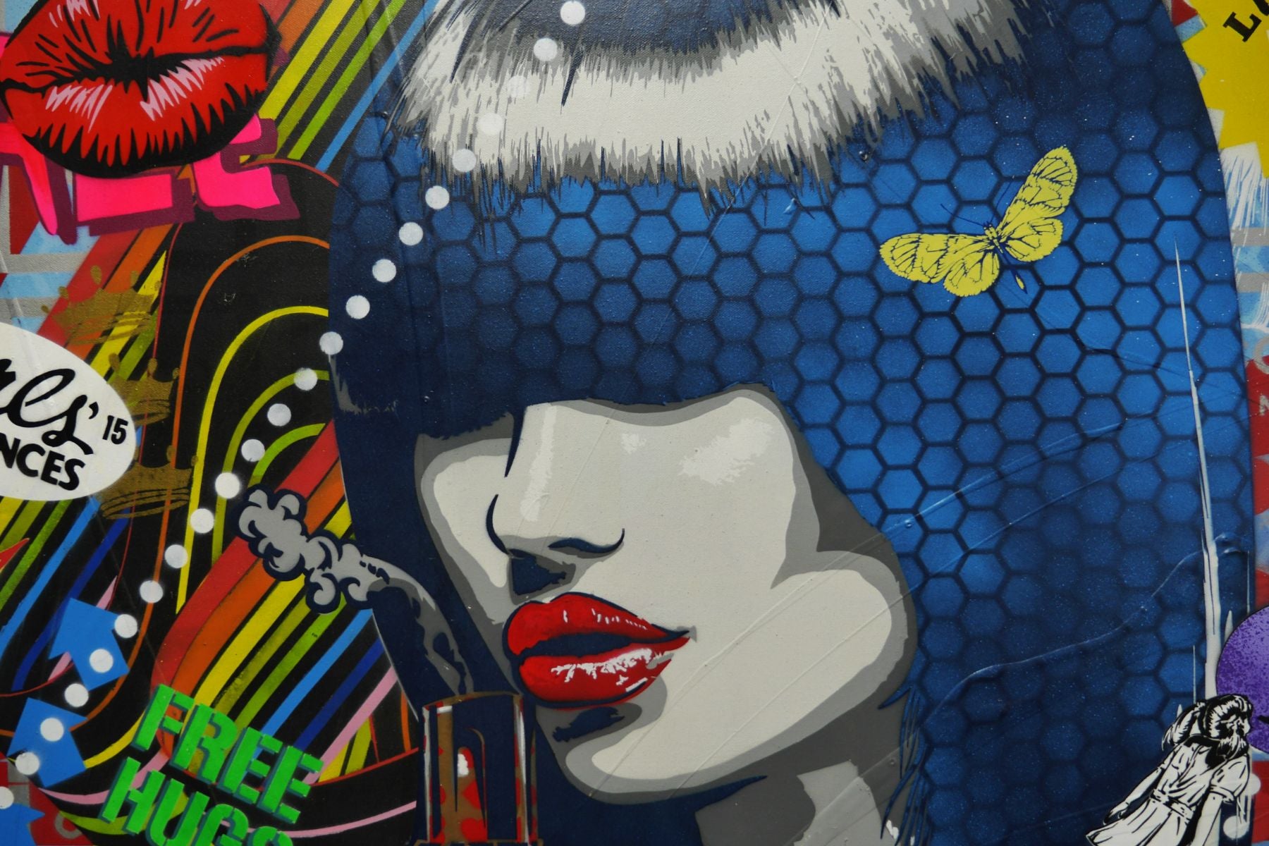 Genuine Love? 160cm x 100cm Textured Urban Pop Art Painting