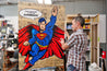 Super Job 140cm x 100cm Superman Urban Pop Art Book Club Painting (SOLD)-book club-[Franko Artist]-[Gold Coast]-[Brisbane]-[Huge]-Franklin Art Studio