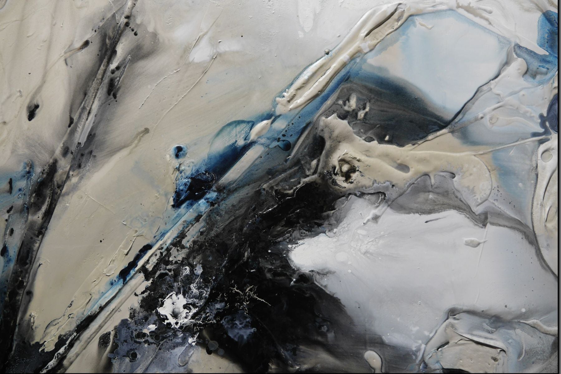 Shadows 240cm x 100cm Textured Abstract Painting – Franklin