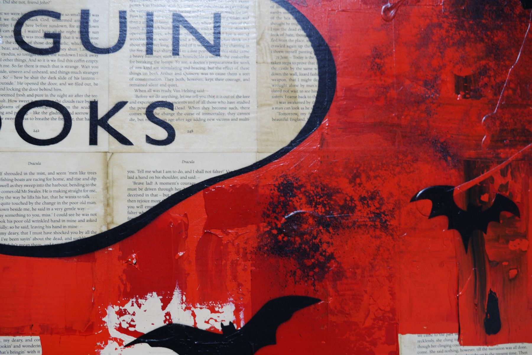 Sink your teeth 100cm x 140cm Dracula Urban Pop Book Club Painting