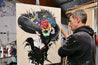 Summer 75cm x 100cm Flower Hat Abstract Elegance Textured Painting (SOLD)-people-[Franko Artist]-[Gold Coast]-[Brisbane]-[Huge]-Franklin Art Studio