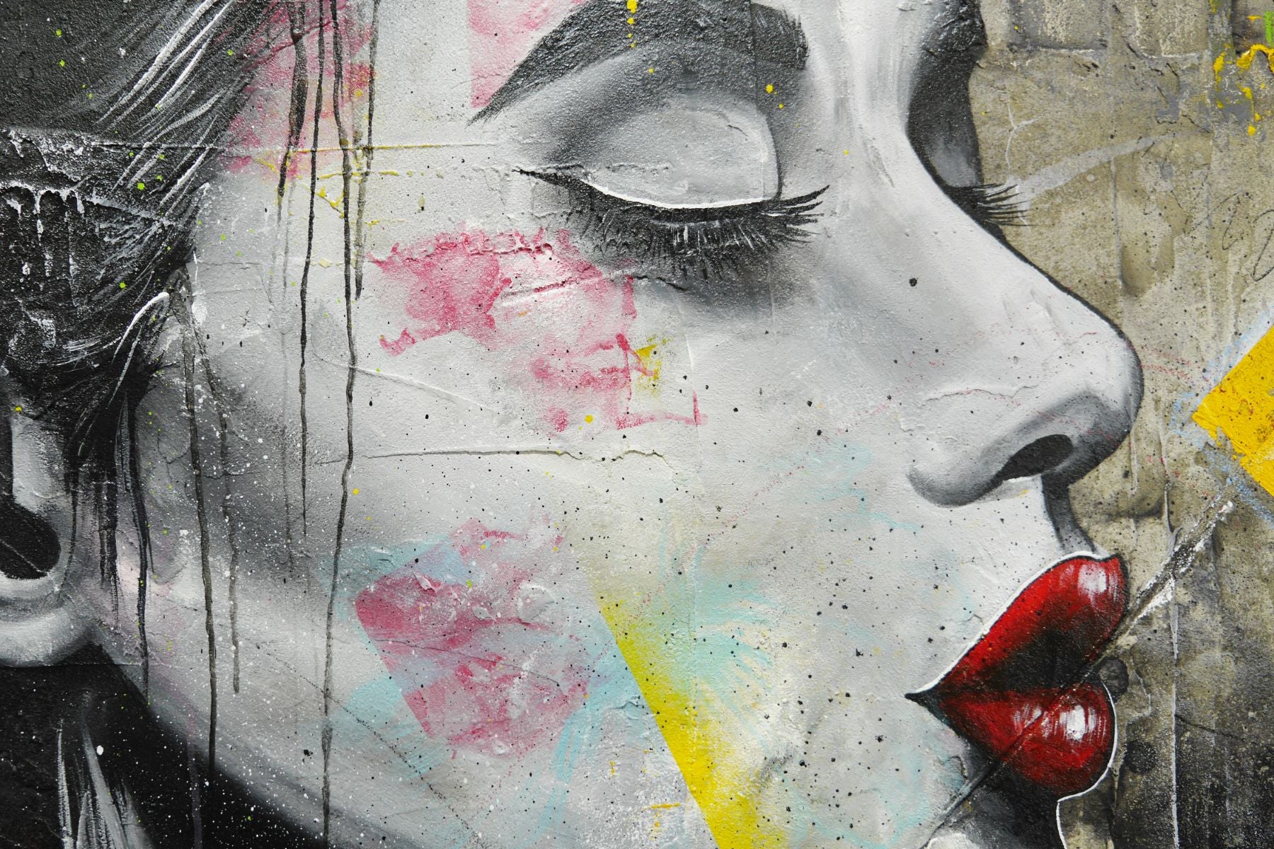 Blow 160cm x 100cm Industrial Concrete Textured Urban Pop Art Painting