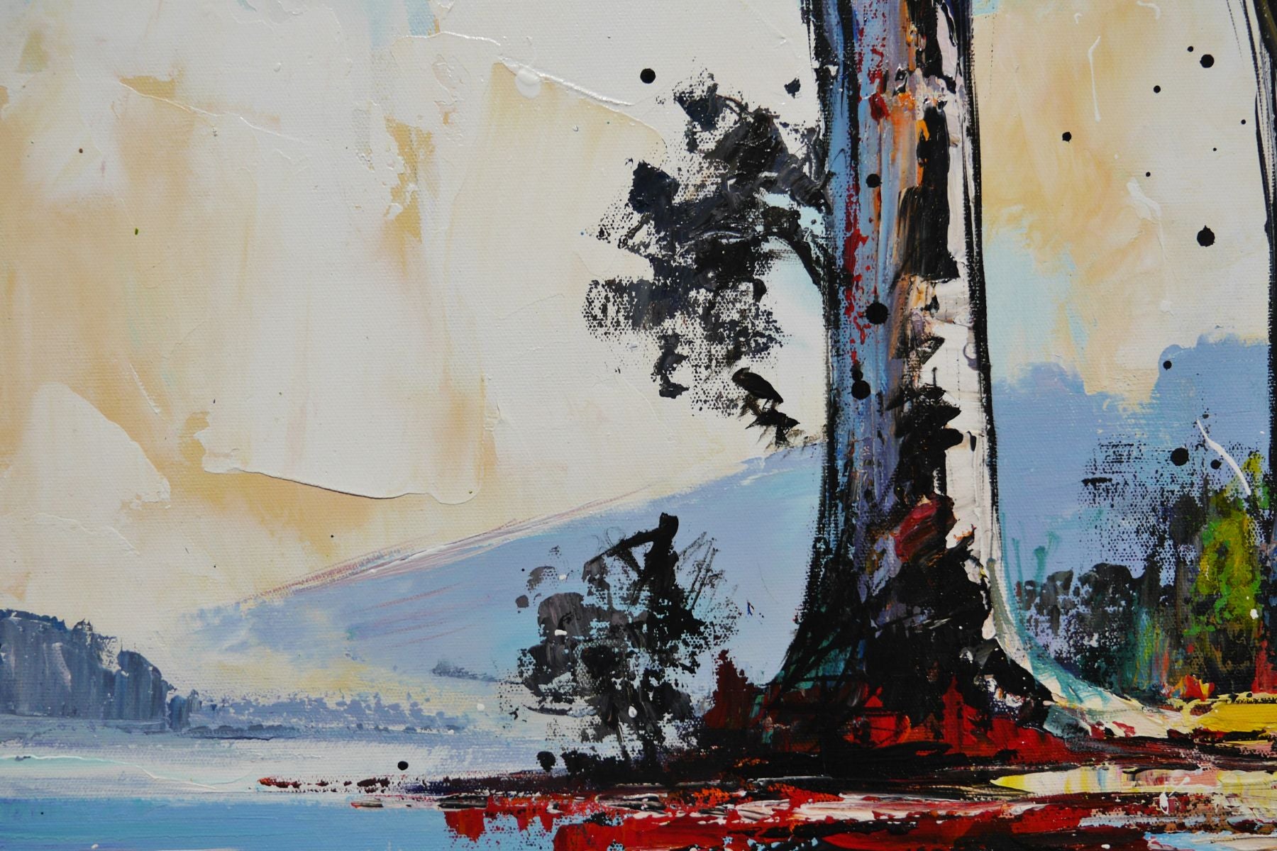 The Reach 160cm x 100cm Framed Landscape Textured Abstract Realism Painting