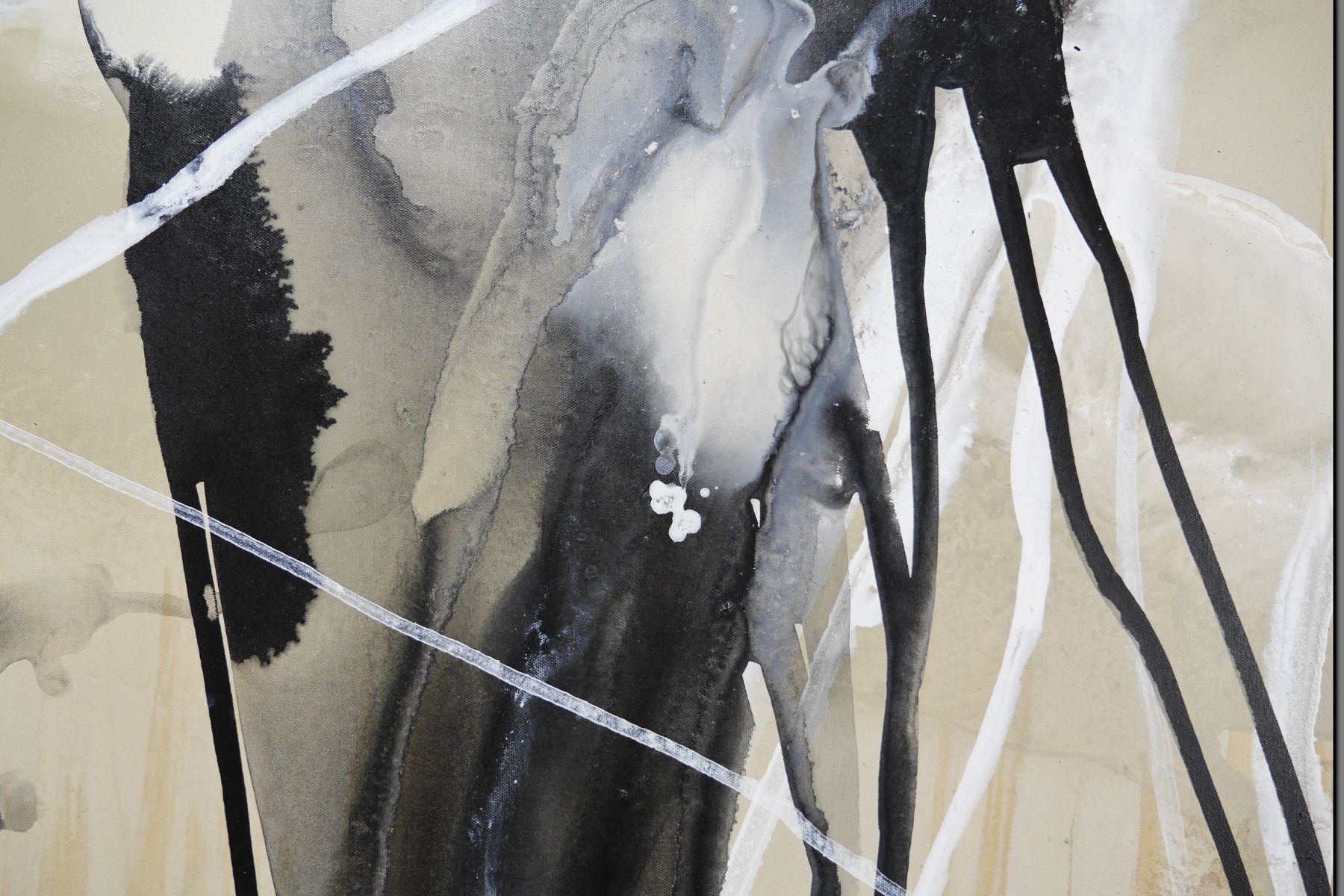 Refined 909 240cm x 100cm Blended Ink Abstract Painting
