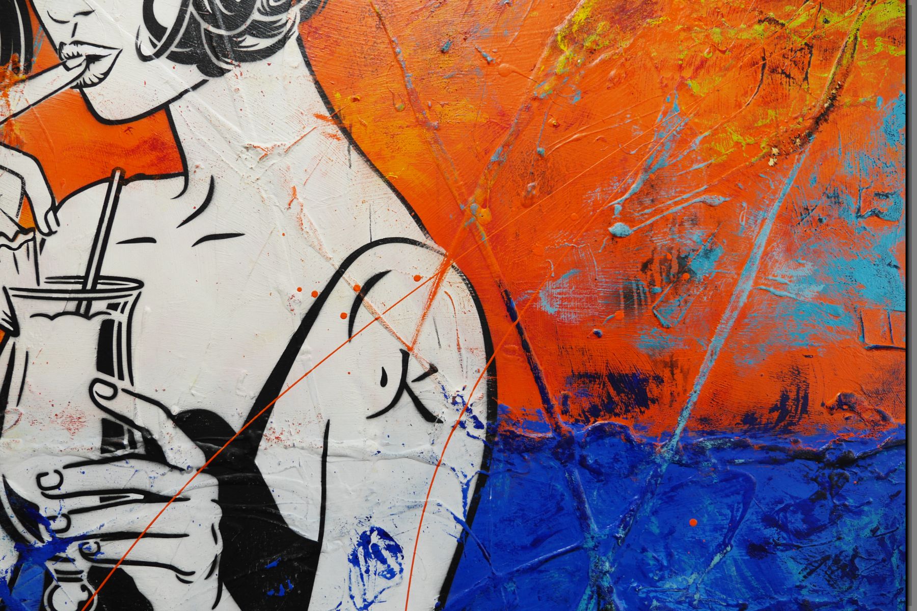 Pina Coladas @ Sunset 200cm x 120cm Textured Urban Pop Art Painting (SOLD)