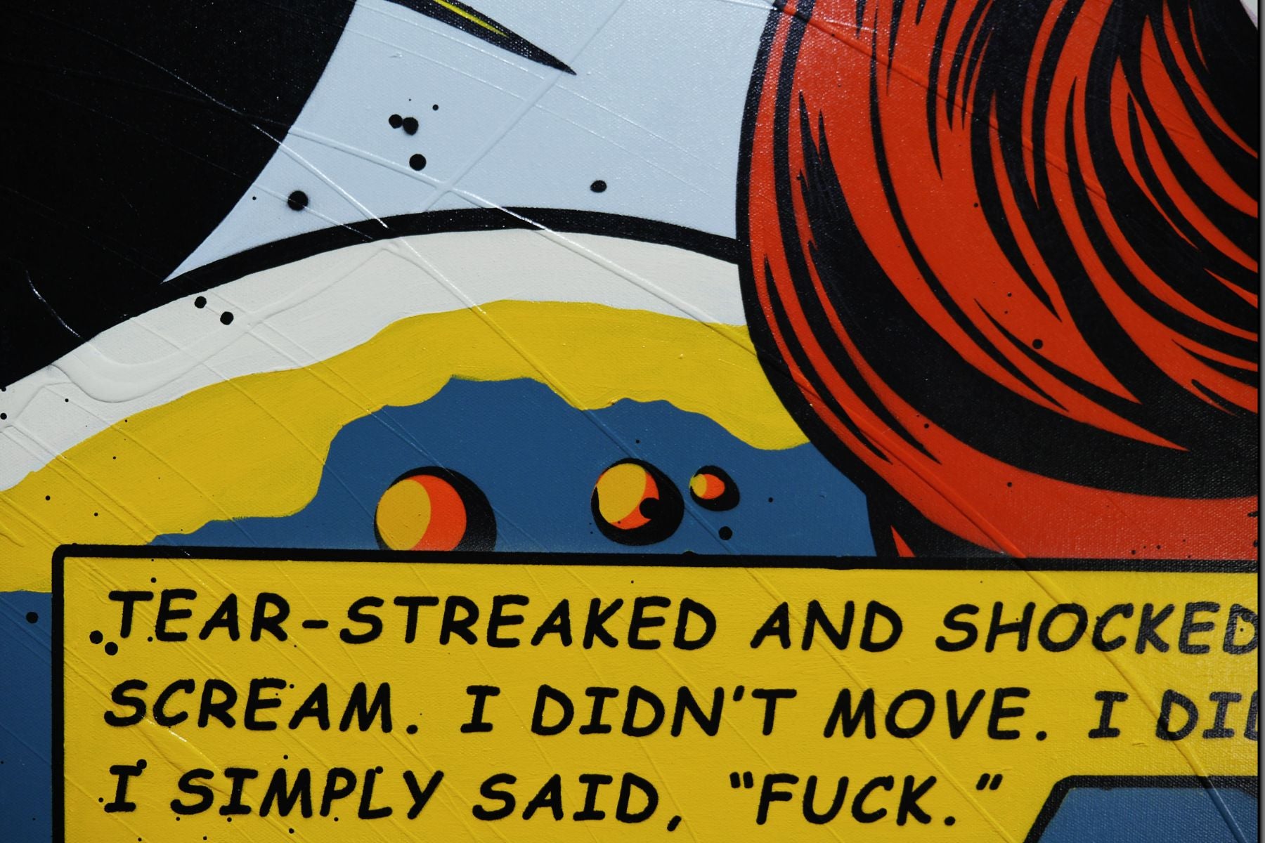 Tear-Streaked 160cm x 100cm Space Classic Pop Art Painting