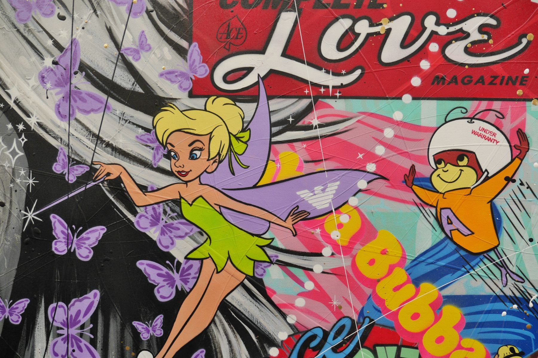 Tinker Romance 160cm x 100cm Sexy Woman Textured Urban Pop Art Painting (SOLD)